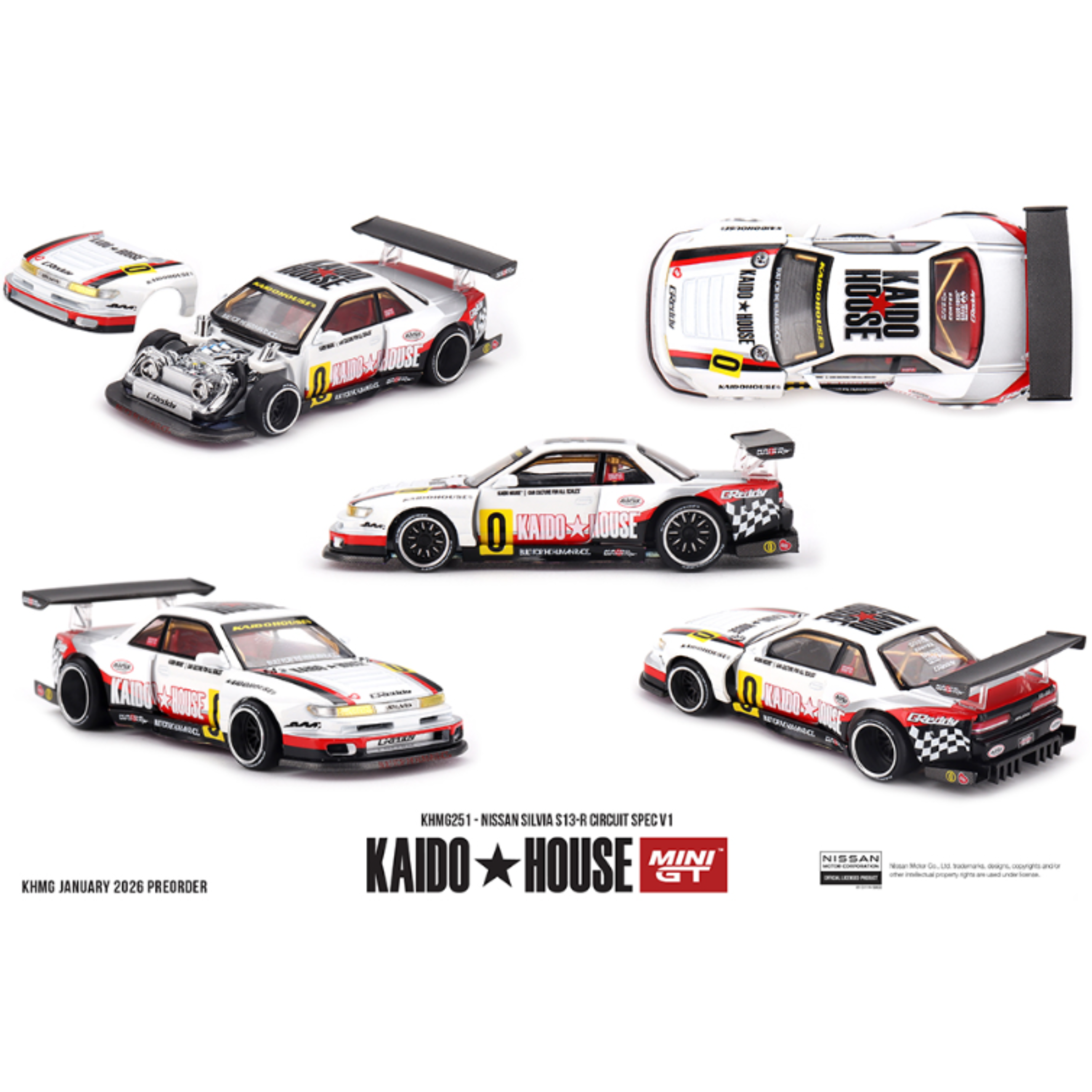 Kaido House x Mini GT Nissan Silvia S13-R Circuit Spec V1 – DieC