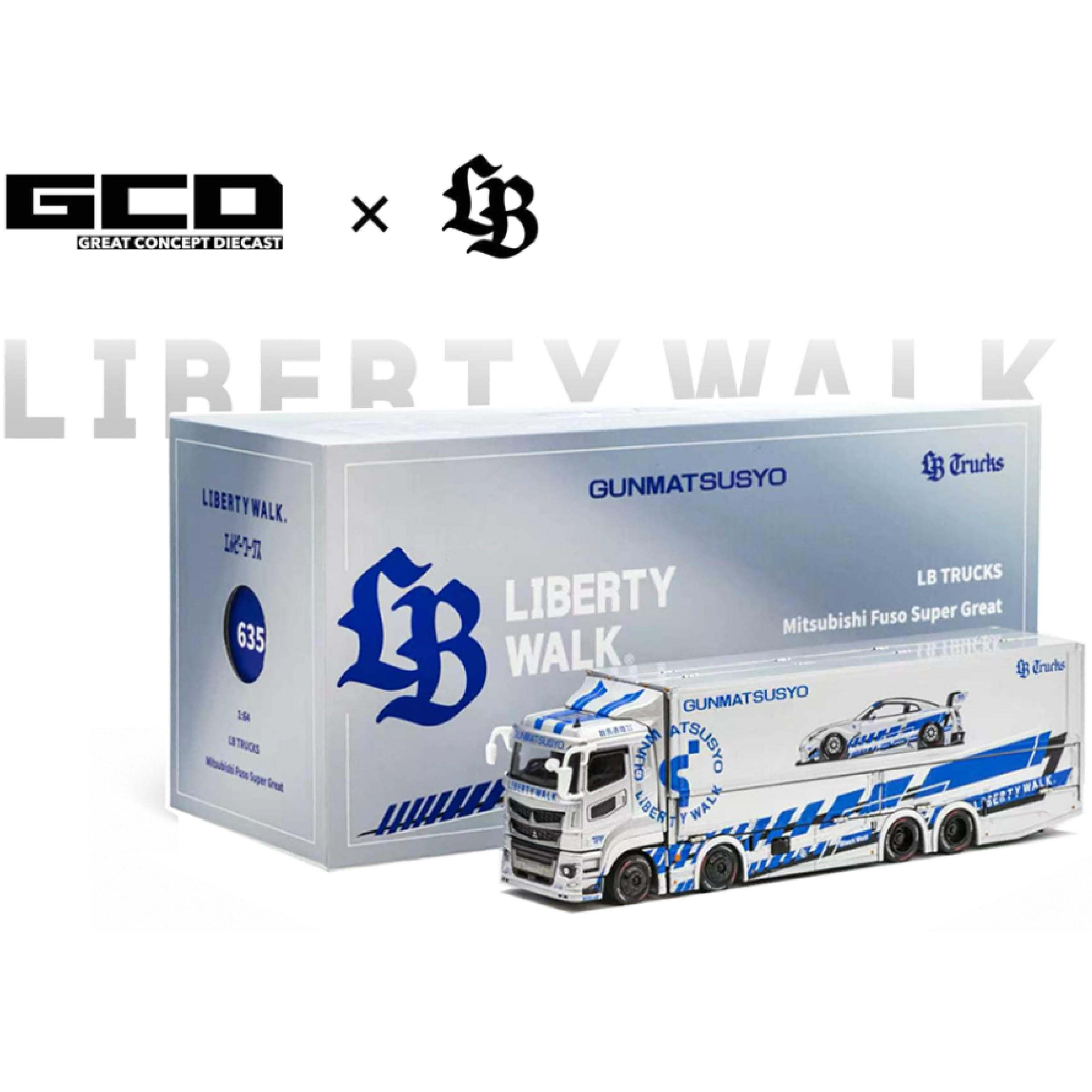 GCD LBWK Mitsubishi Fuso Super Great Transporter TAS Special – Silver- Special Edition (Preorder)