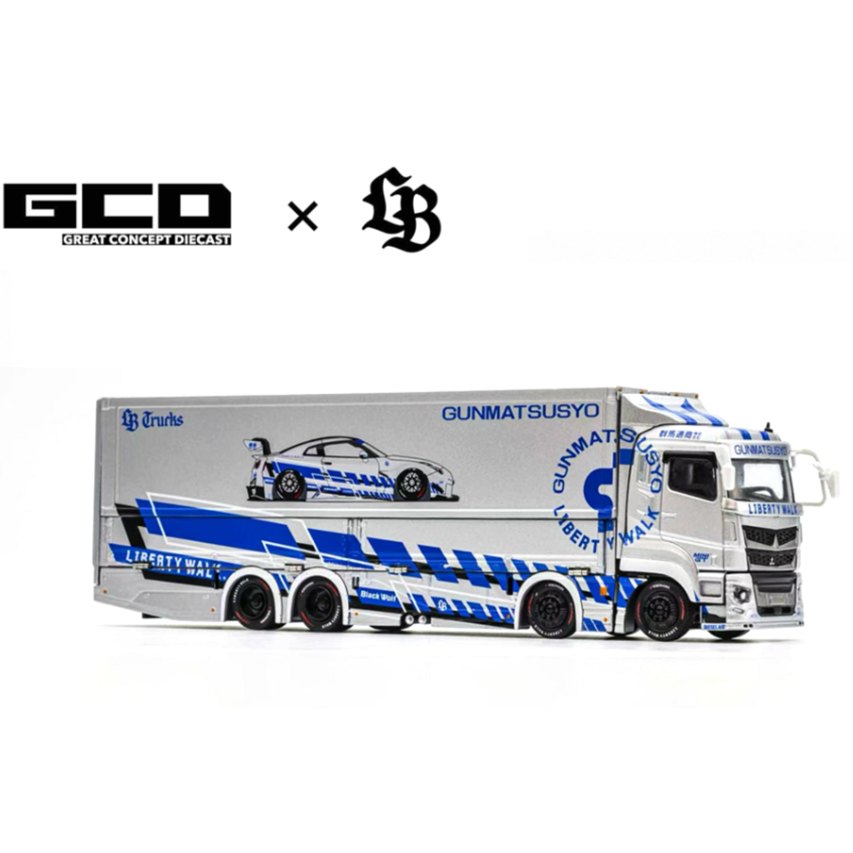GCD LBWK Mitsubishi Fuso Super Great Transporter TAS Special – Silver- Special Edition (Preorder)
