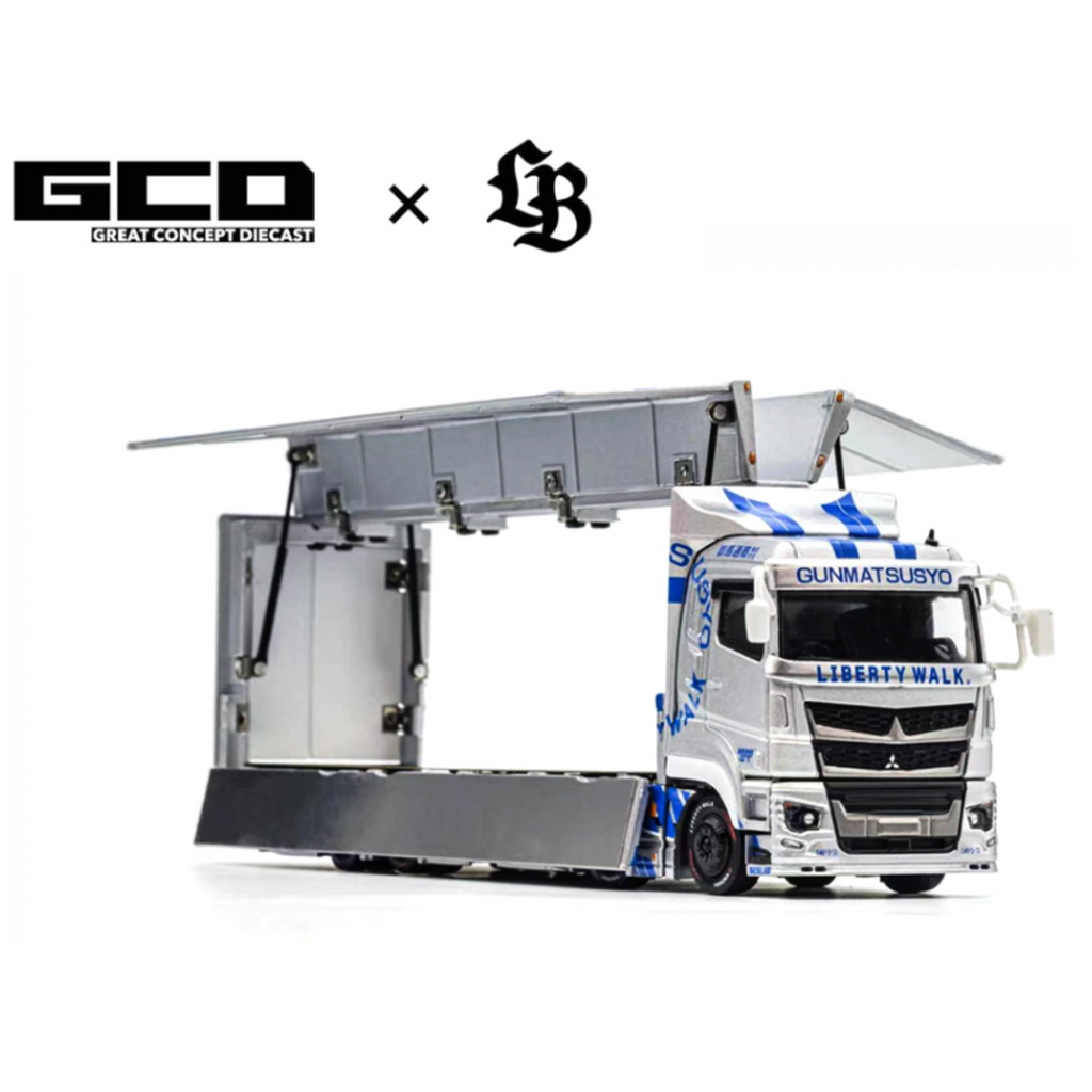 GCD LBWK Mitsubishi Fuso Super Great Transporter TAS Special – Silver- Special Edition (Preorder)