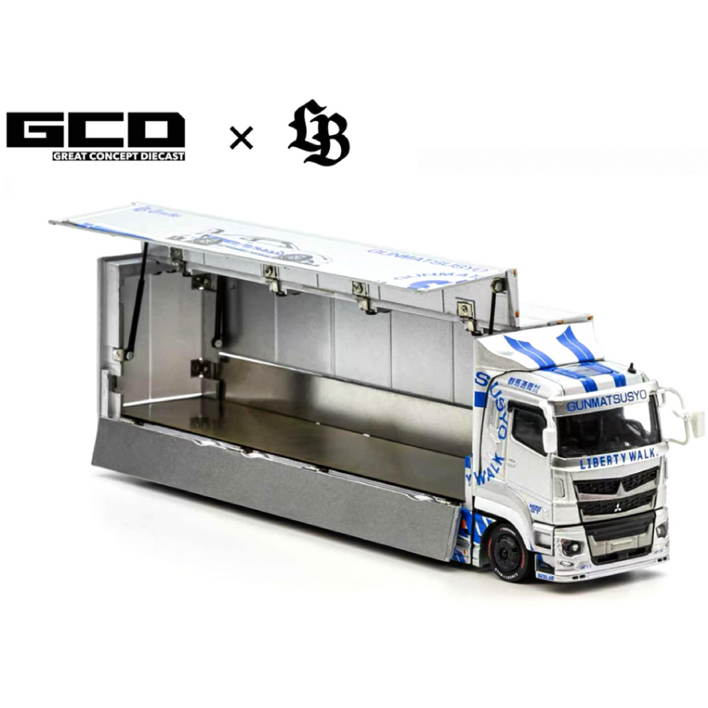 GCD LBWK Mitsubishi Fuso Super Great Transporter TAS Special – Silver- Special Edition (Preorder)
