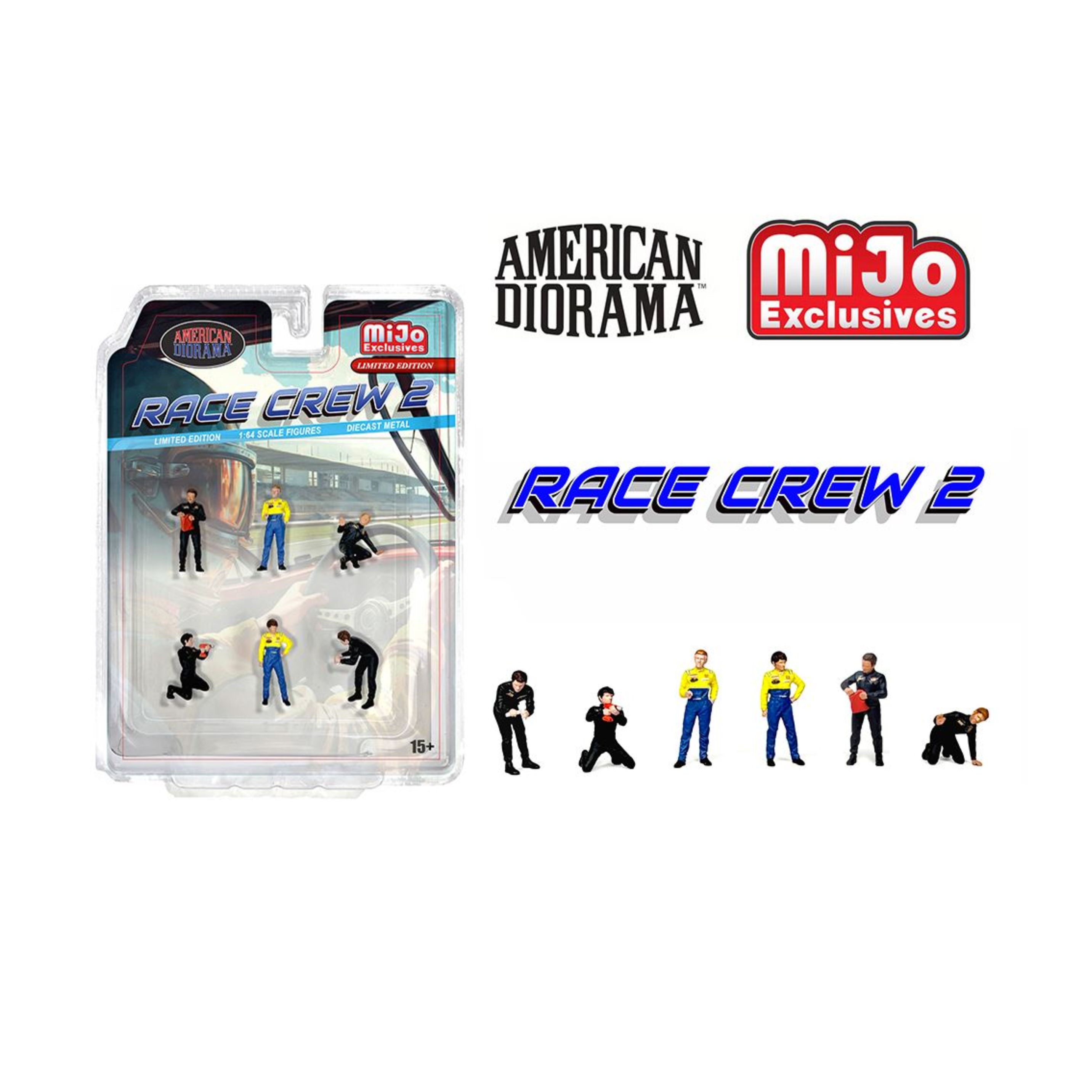 American Diorama Figures Set Race Crew II – MiJo Exclusives – Limited Edition (Preorder)