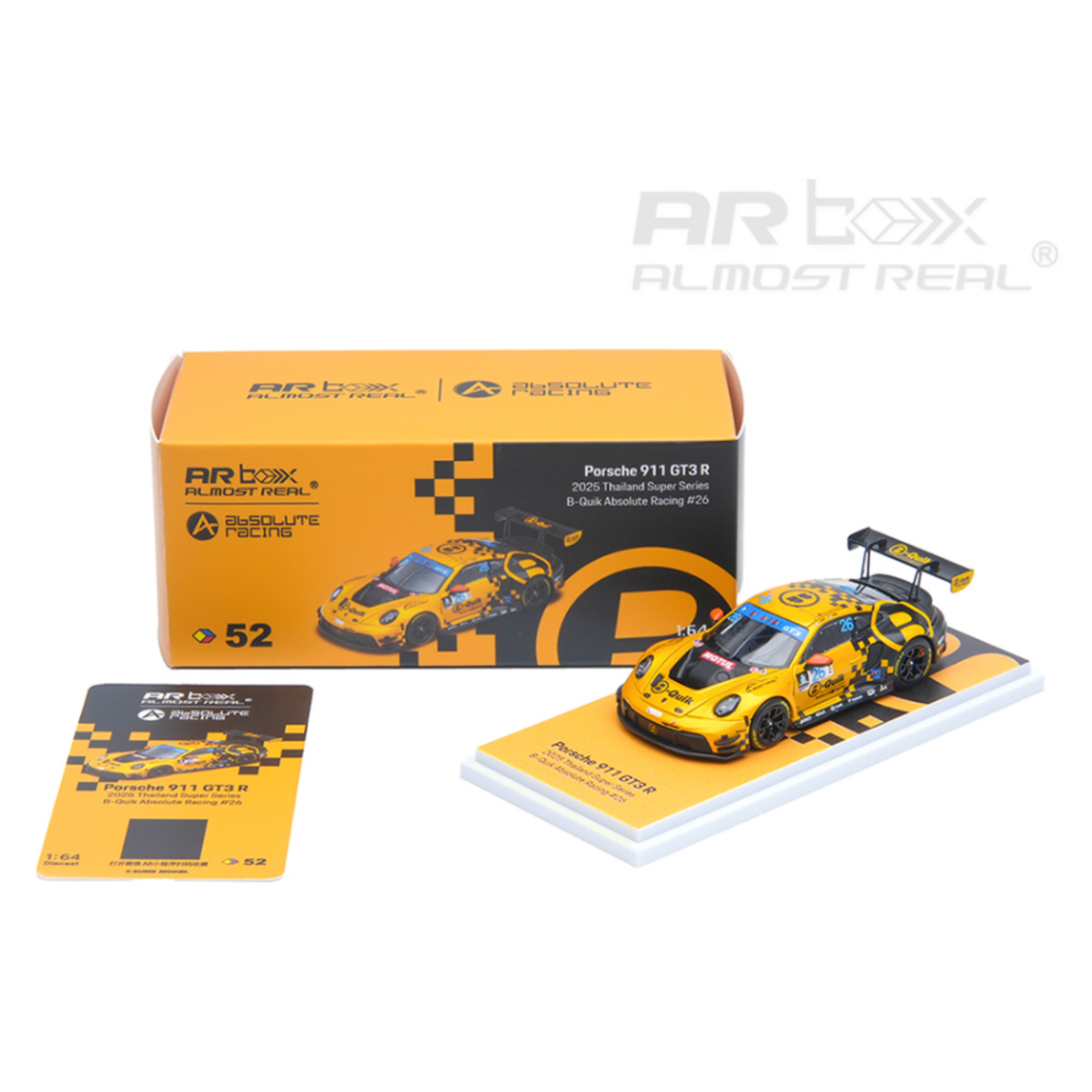 Almost Real ARbox Porsche 911 GT3 R 2025 Thailand Super Series B-Quik Absolute Racing #26 – Limited Edition (Preorder)