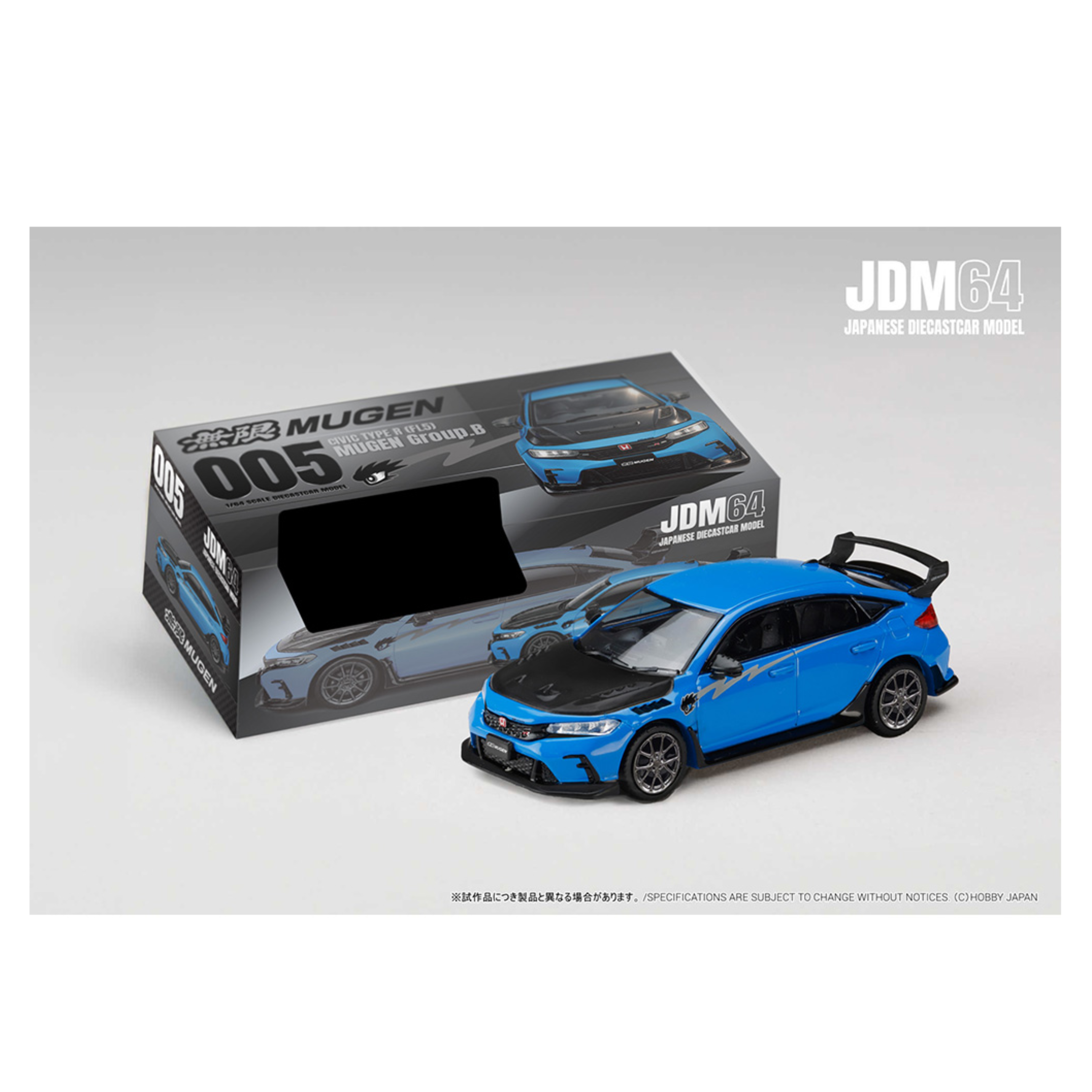 Hobby Japan Honda Civic Type R (FL5) MUGEN Group B 2024 – Racing Blue Pearl (Preorder)