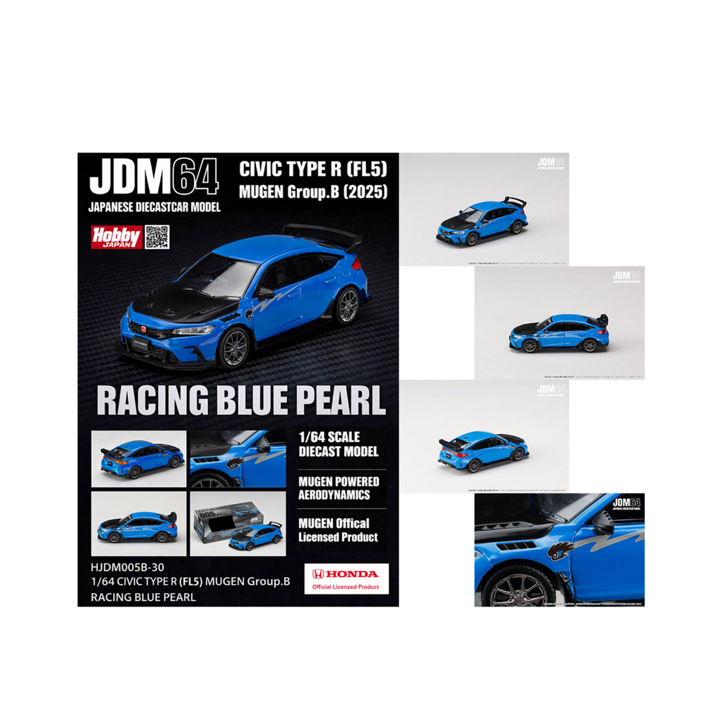 Hobby Japan Honda Civic Type R (FL5) MUGEN Group B 2024 – Racing Blue Pearl (Preorder)