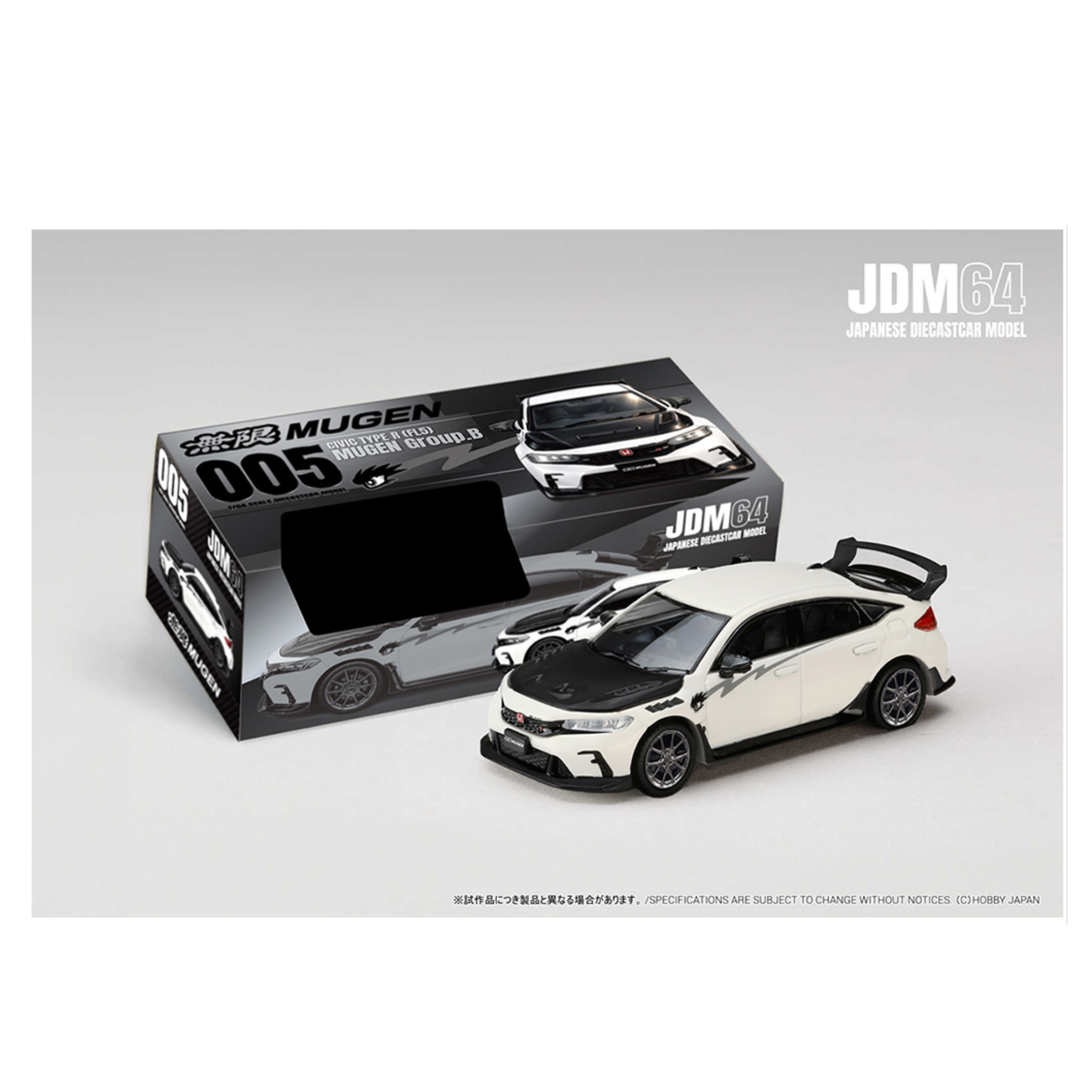 Hobby Japan Honda Civic Type R (FL5) MUGEN Group B 2024 – Championship White (Preorder)
