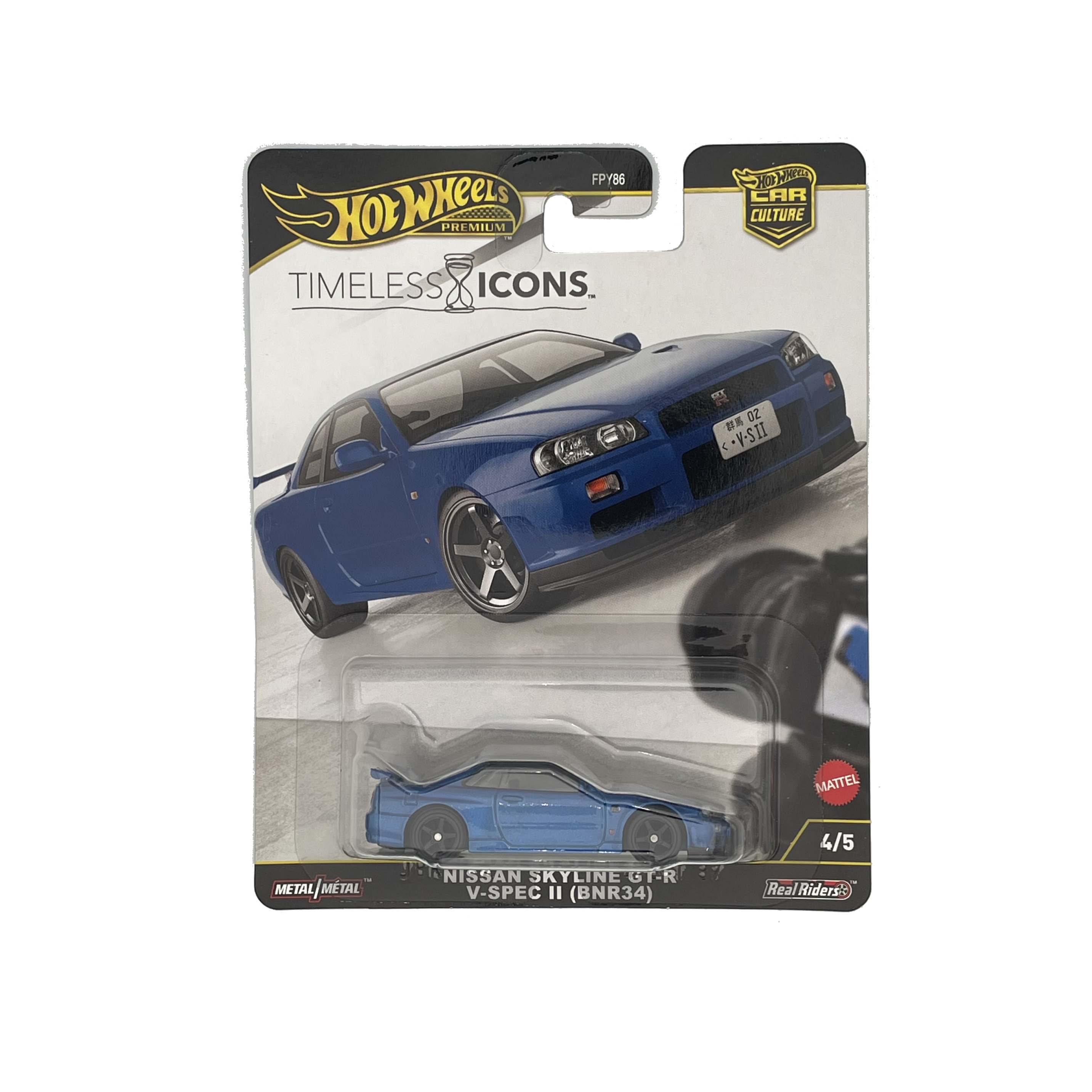 Hot Wheels Timeless Icons Nissan Skyline GT-R V-Spec II (BNR34)