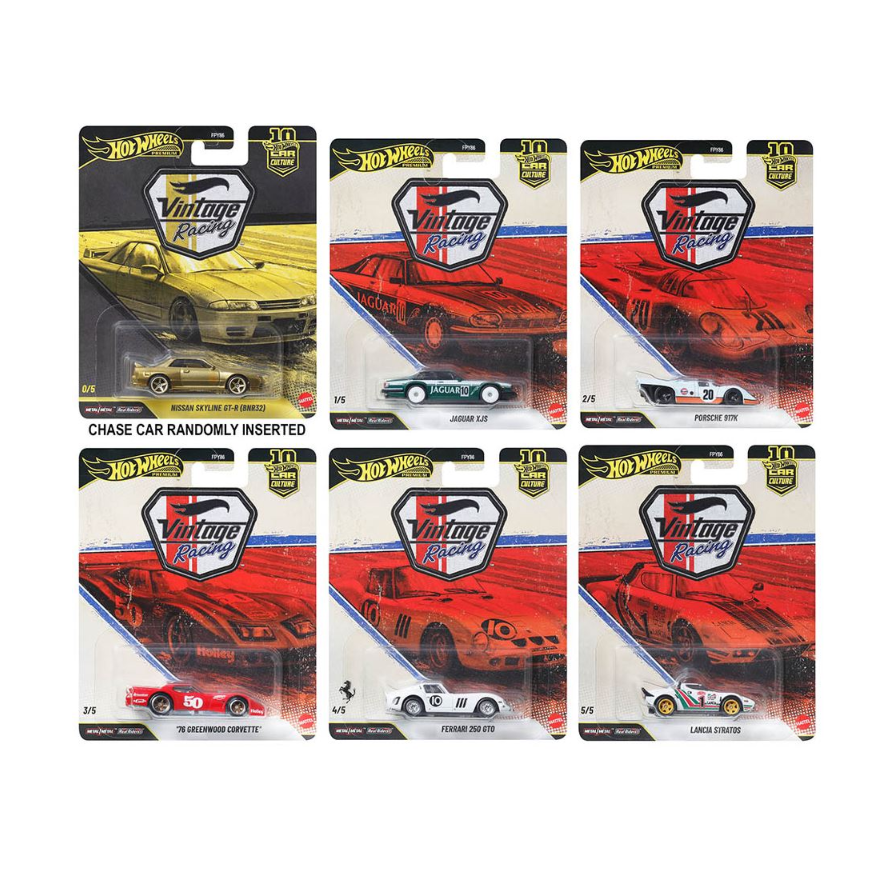 Hot Wheels Car Culture 10th Anniversary 2026 T Case – Vintage Racing Case of 10 Cars (Preorder)