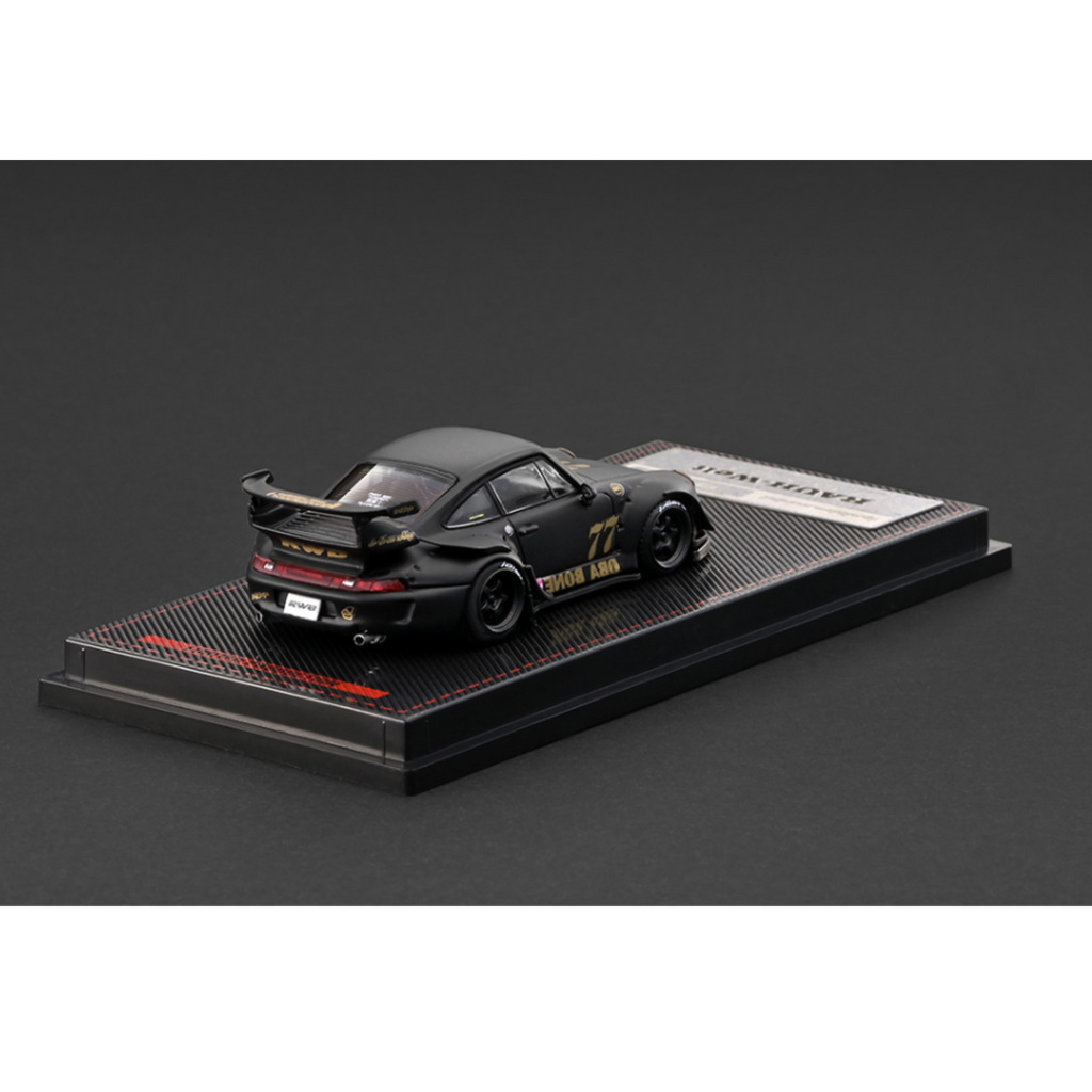 Ignition Model Rauh-Welt Begriff RWB 993 - 77 OBA BONE – Matte Black – Limited Edition (Preorder)