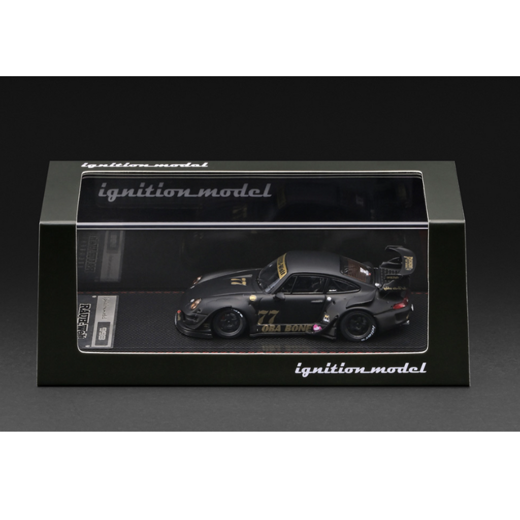 Ignition Model Rauh-Welt Begriff RWB 993 - 77 OBA BONE – Matte Black – Limited Edition (Preorder)