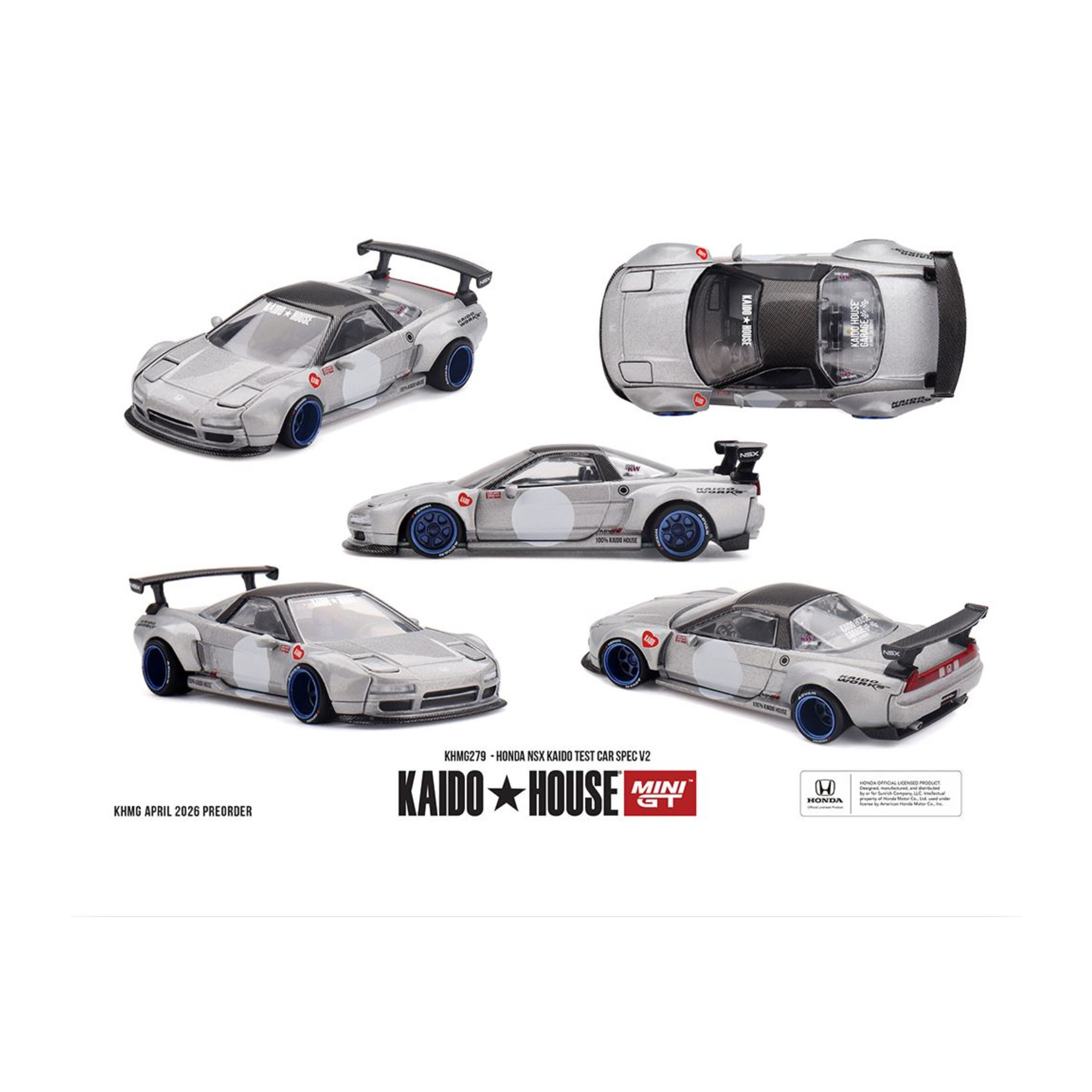 Kaido House x Mini GT Honda NSX Kaido Test Car Spec V2 (Preorder)