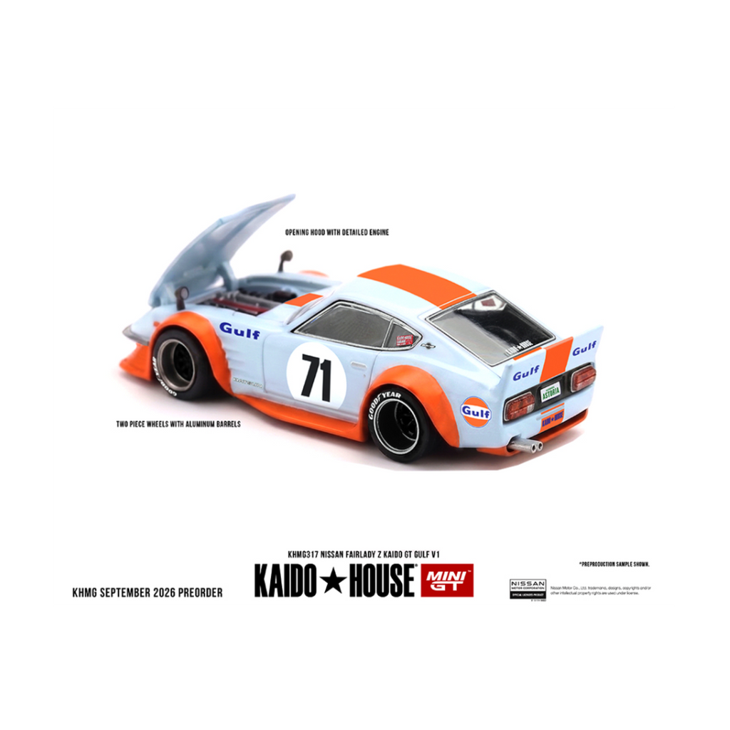 Kaido House x Mini GT Nissan Fairlady Z Kaido GT Gulf V1 – Blue (Preorder)