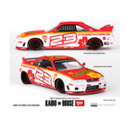 Kaido House x Mini GT Nissan Skyline GT-R (R33) Kaido Stock Car V1 – White w/ Red Two-tone (Preorder)