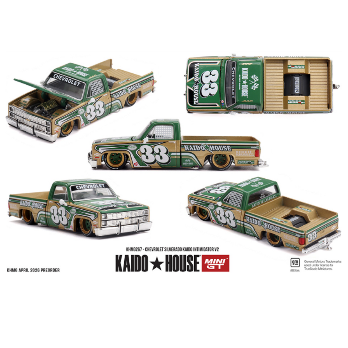 Kaido House x Mini GT Chevrolet Silverado Kaido Intimidator V2 – Beige