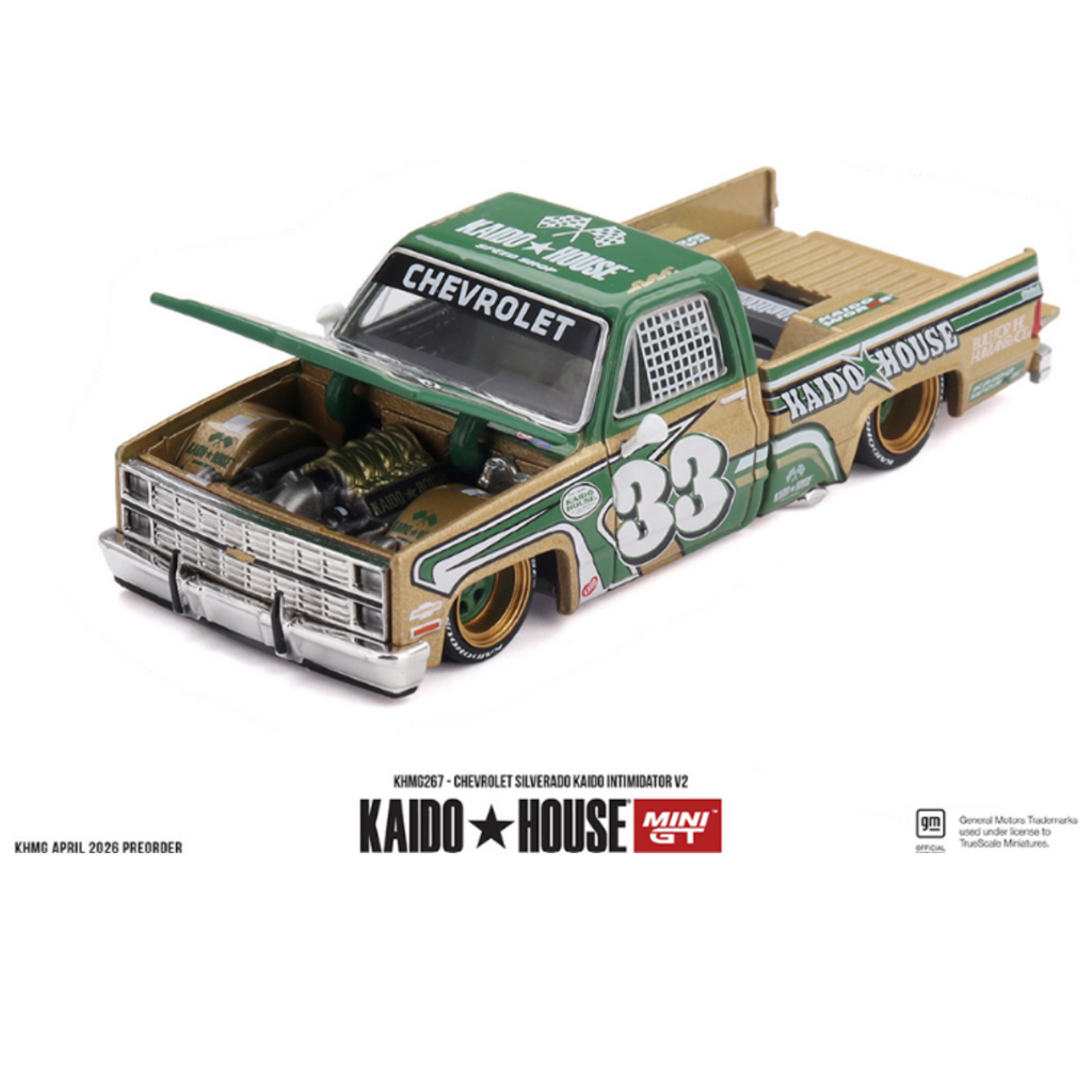 Kaido House x Mini GT Chevrolet Silverado Kaido Intimidator V2 – Beige