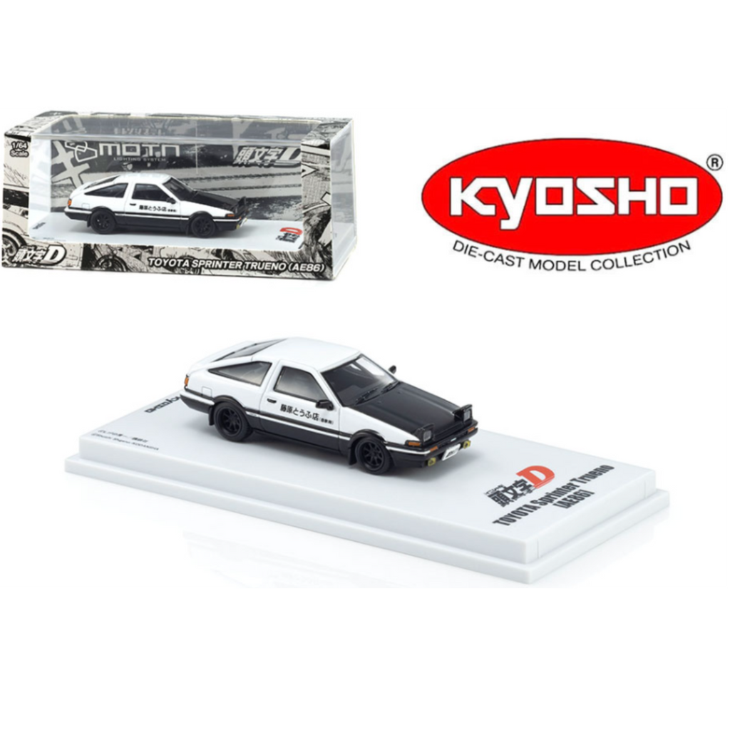 Kyosho Initial D Toyota Trueno (AE86) with LED MOTN Base Compatible – Limited Edition (Preorder)