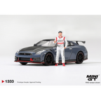 Mini GT Nissan GT-R Nismo 2024 Tsukuba Production Car Lap Record W / Matsuda Figure Tsugio Matsuda Collection – Limited Edition (Preorder)