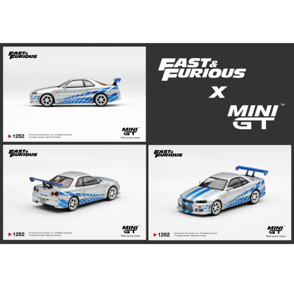 Mini GT Fast & Furious Dodge Nissan Skyline GT-R C-West “2 Fast 2 Furious” Brian O’Conner – Limited Edition (Preorder)