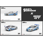 Mini GT Fast & Furious Dodge Nissan Skyline GT-R C-West “2 Fast 2 Furious” Brian O’Conner – Limited Edition (Preorder)