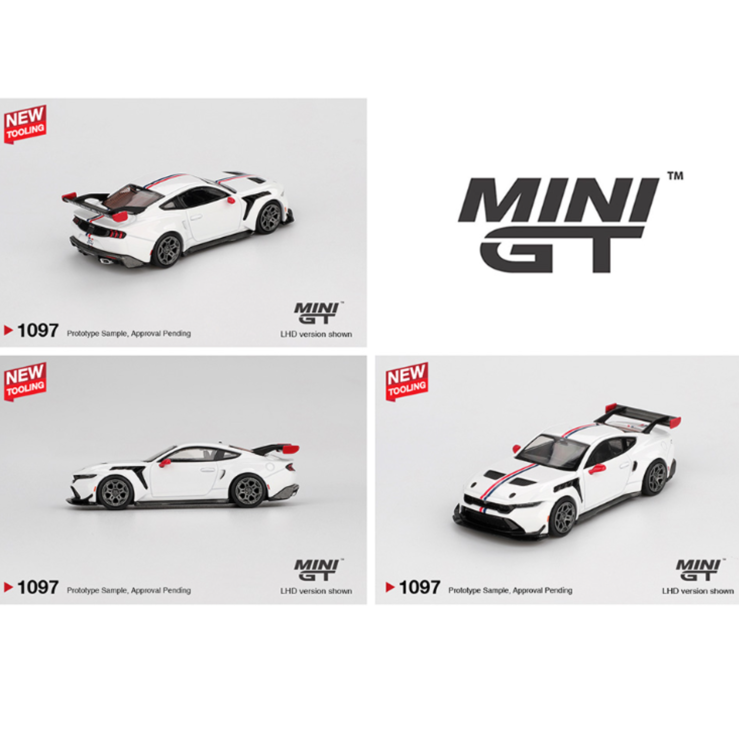 Mini GT Ford Mustang GTD Spirit of America – White