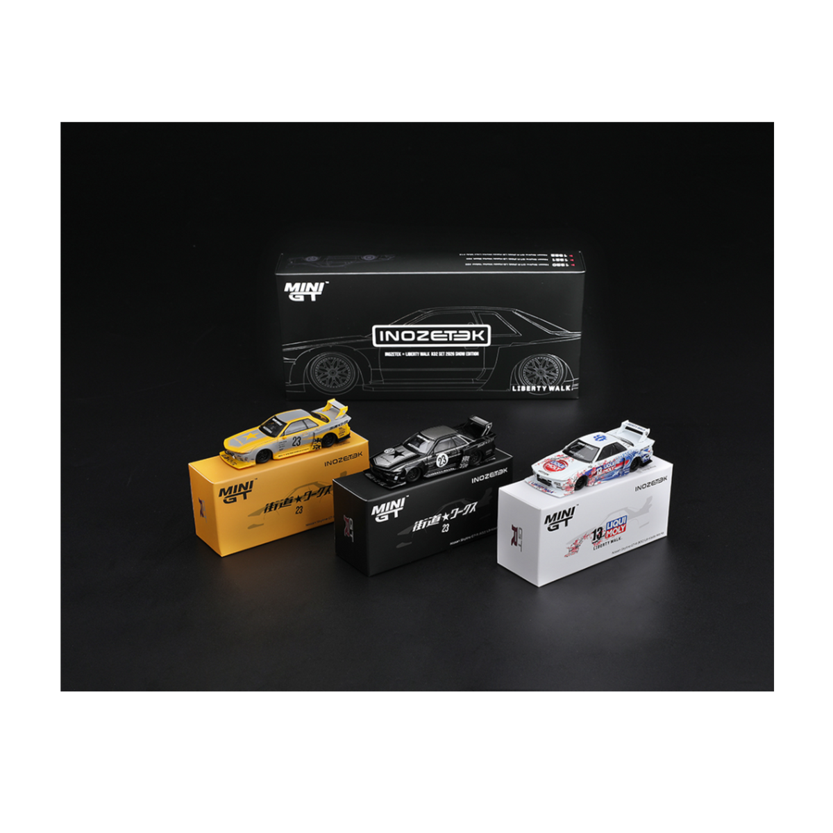 Mini GT INOZETEK x Liberty Walk R32 Set 2026 Show Edition 3 Cars Set – Show Special Edition (Preorder)