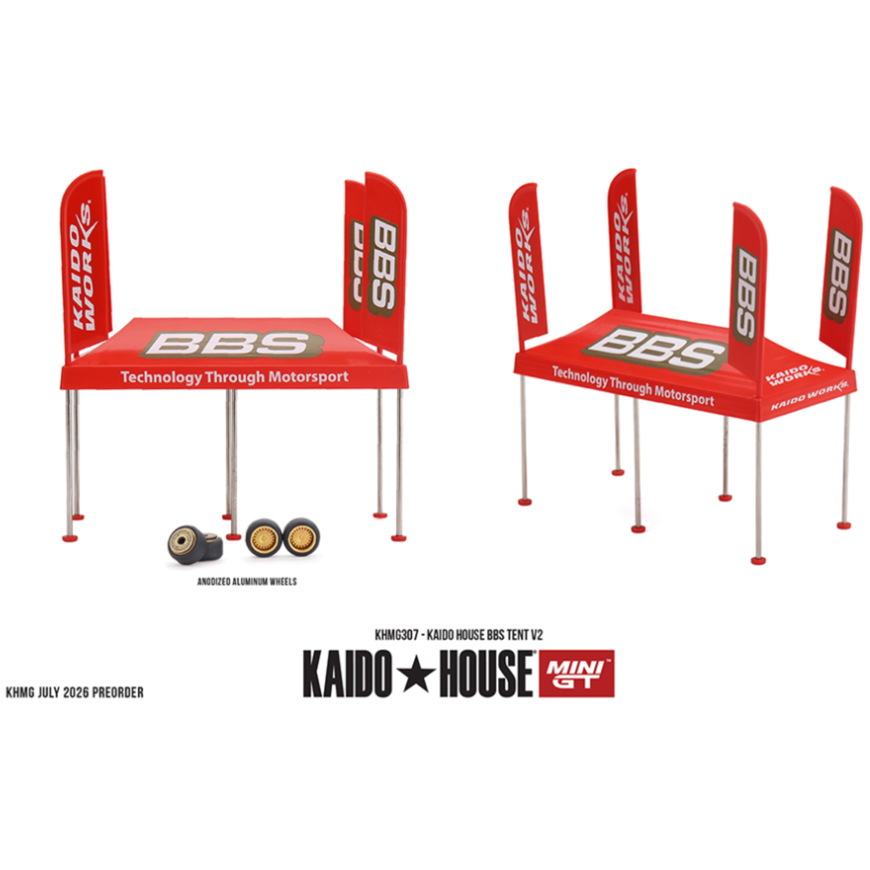 Kaido House x Mini GT 1:64 BBS Tent V2 Set (Preorder)