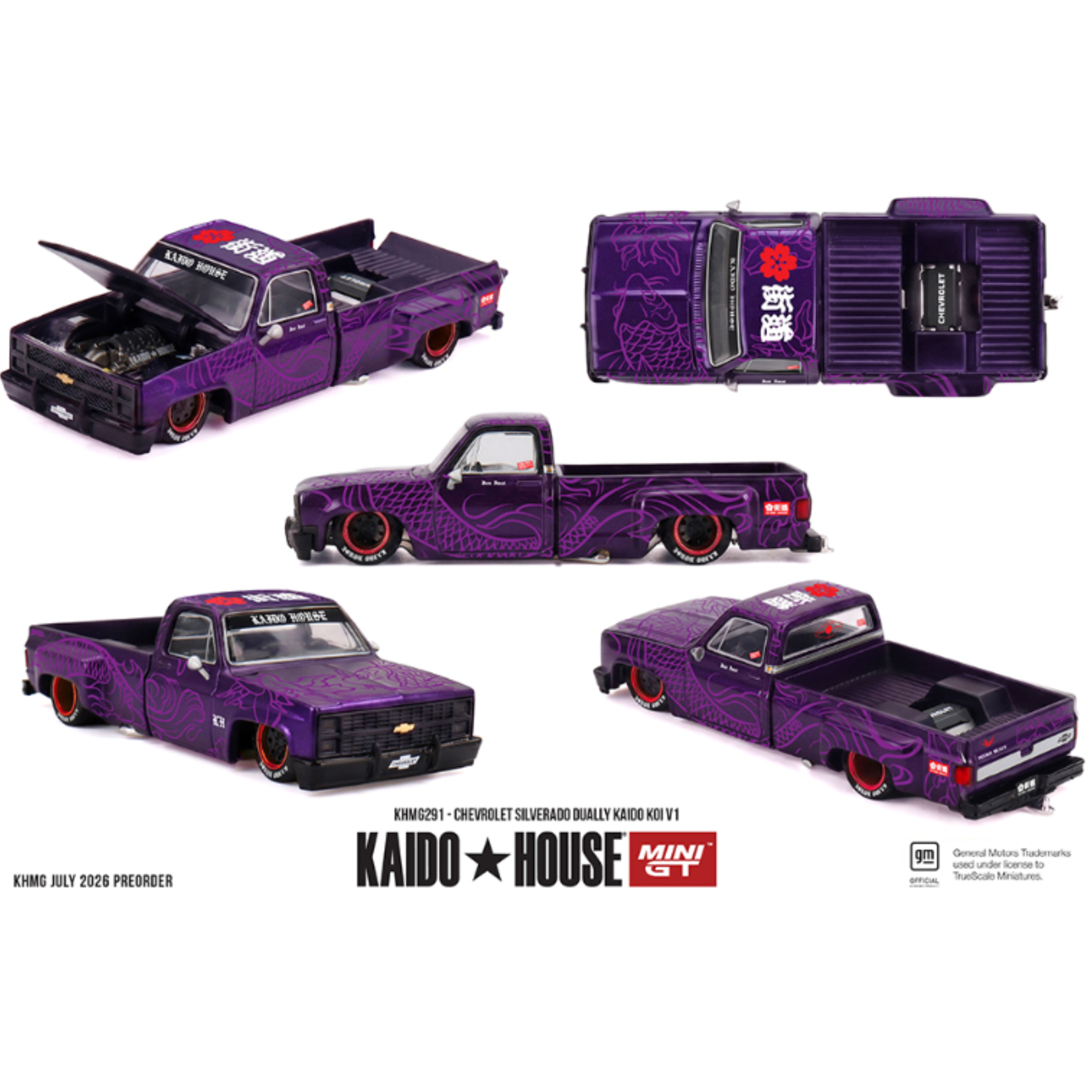Kaido House x Mini GT Chevrolet Silverado Dually KAIDO Koi V1 (Preorder)