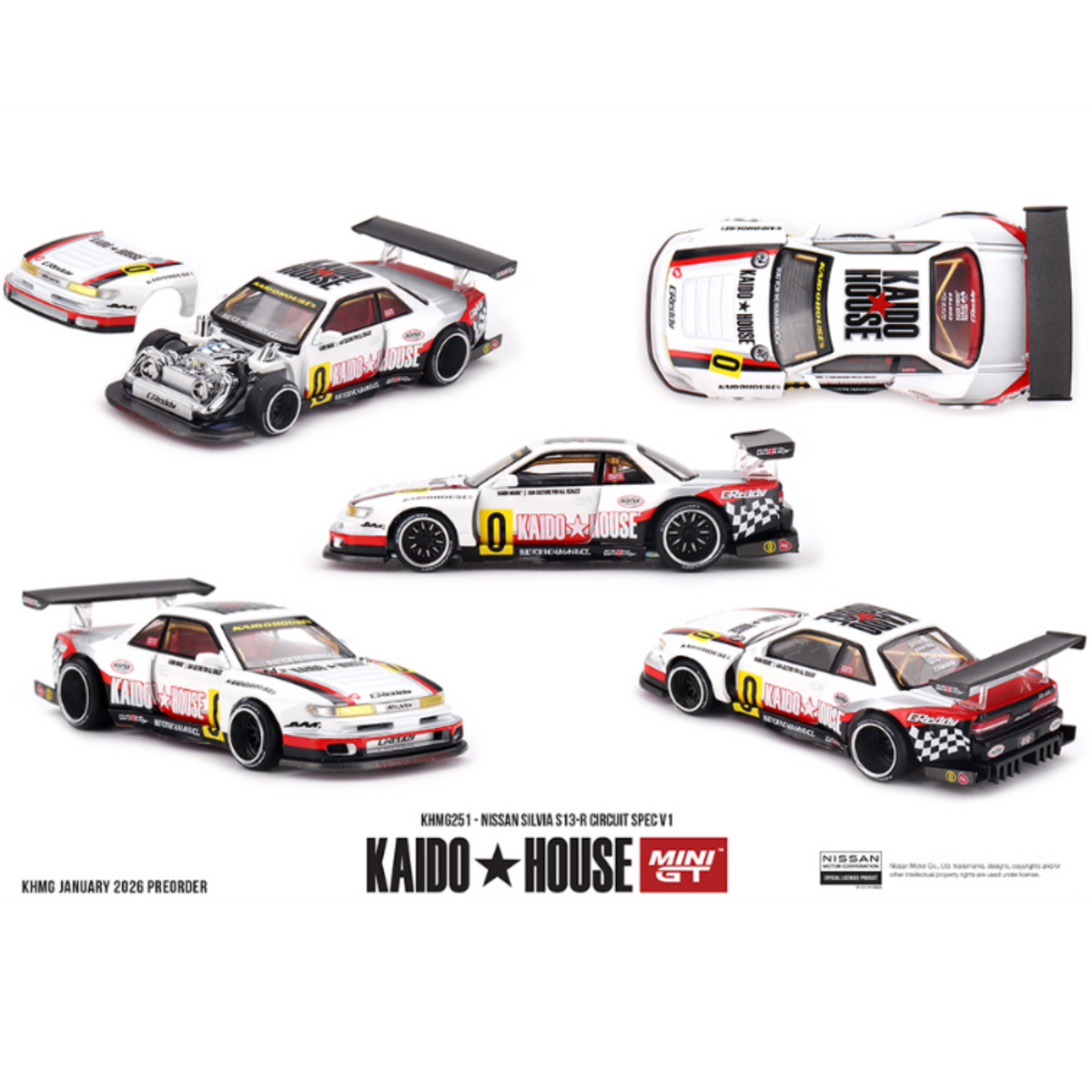 Kaido House x Mini GT Nissan Silvia S13-R Circuit Spec V1 – DieC