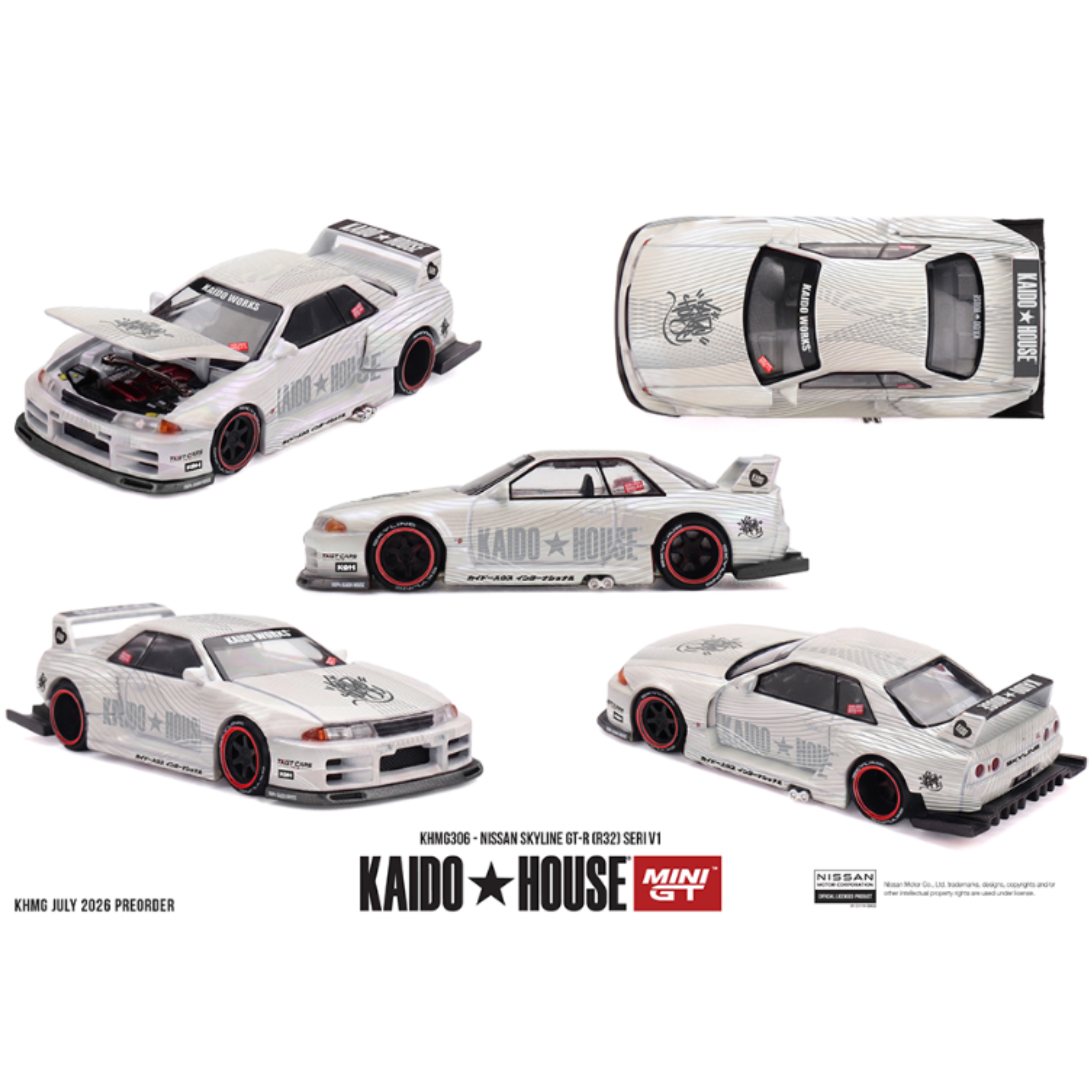 Kaido House x Mini GT Nissan Skyline GT-R (R32) SERI V1 (Preorder)