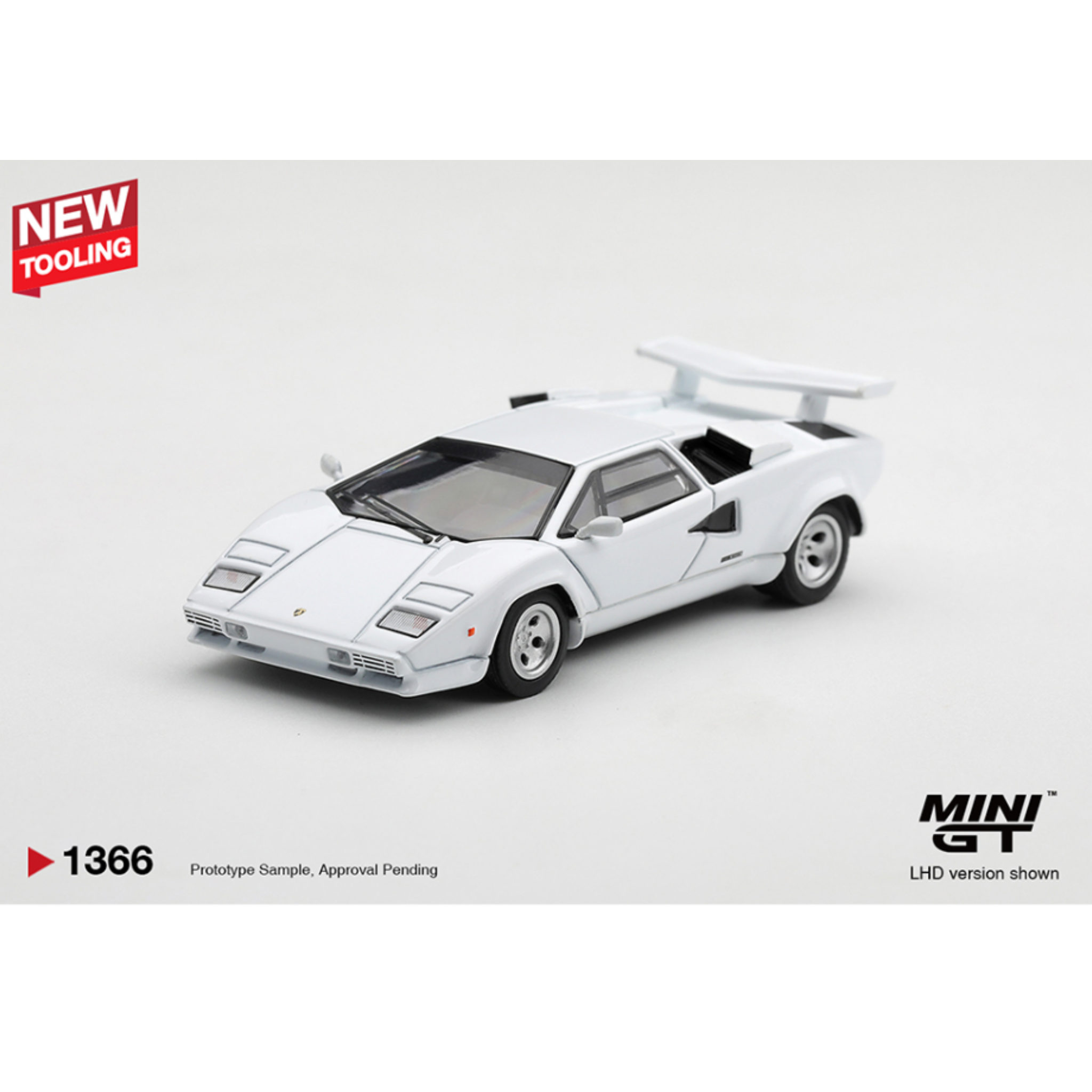 Mini GT Lamborghini Countach LP500S White – Limited Edition (Preorder)