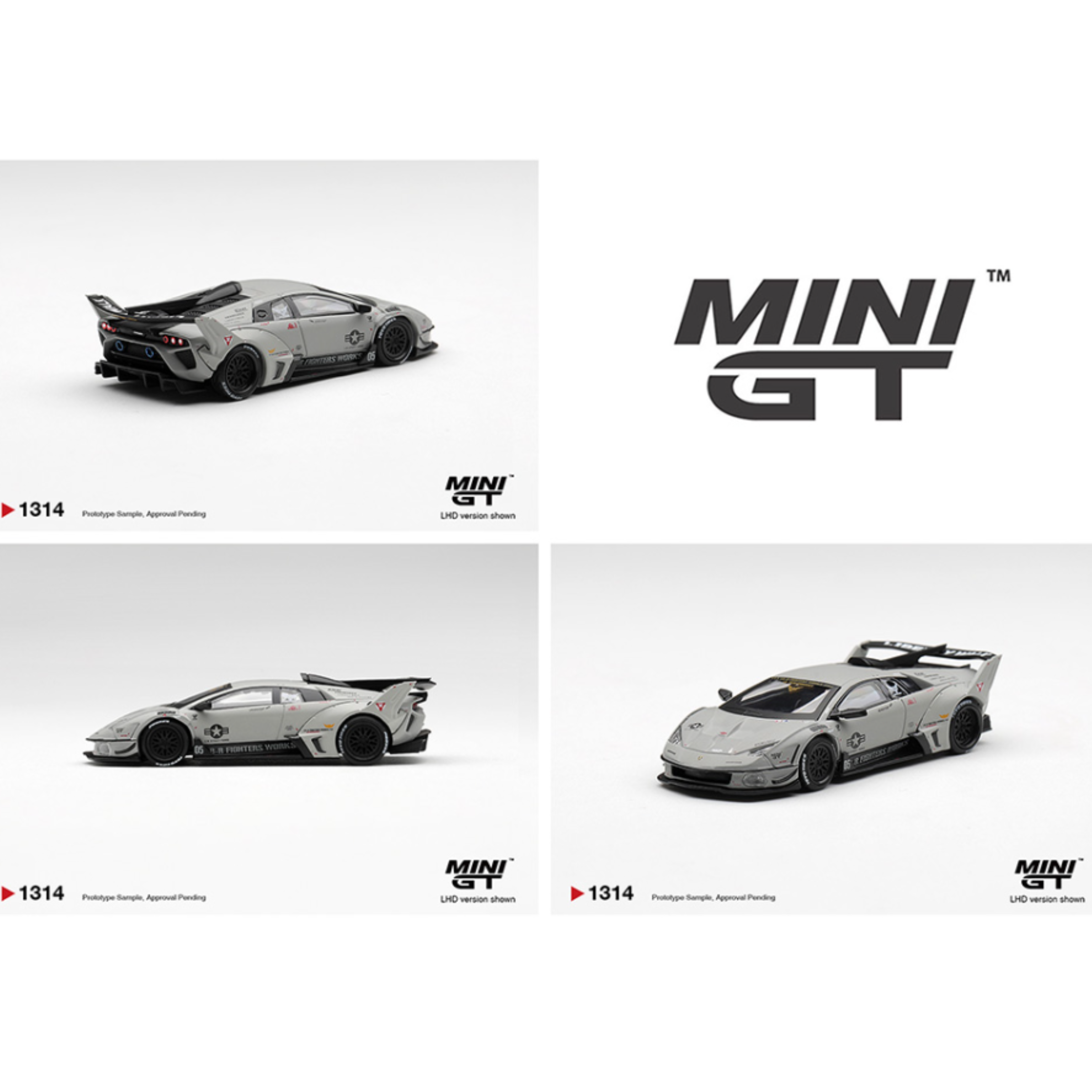 Mini GT Lamborghini LB-Silhouette WORKS Murcielago GT Evo Fighter – Grey – Limited Edition (Preorder)