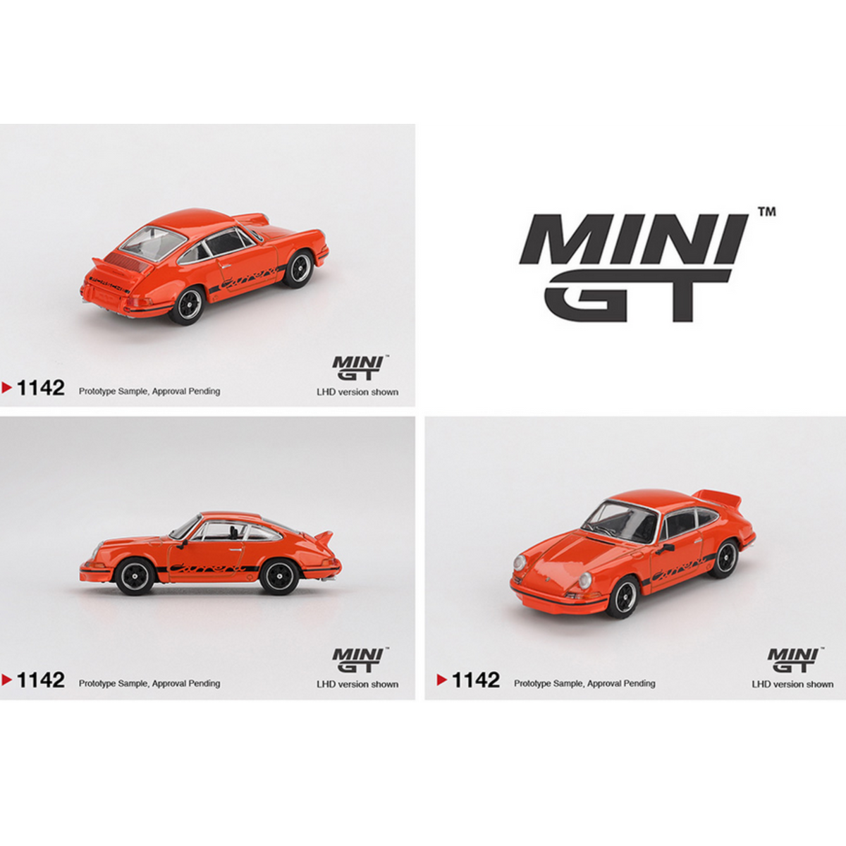 Mini GT Porsche 911 Carrera RS 2.7 – Tangerine with Black Livery