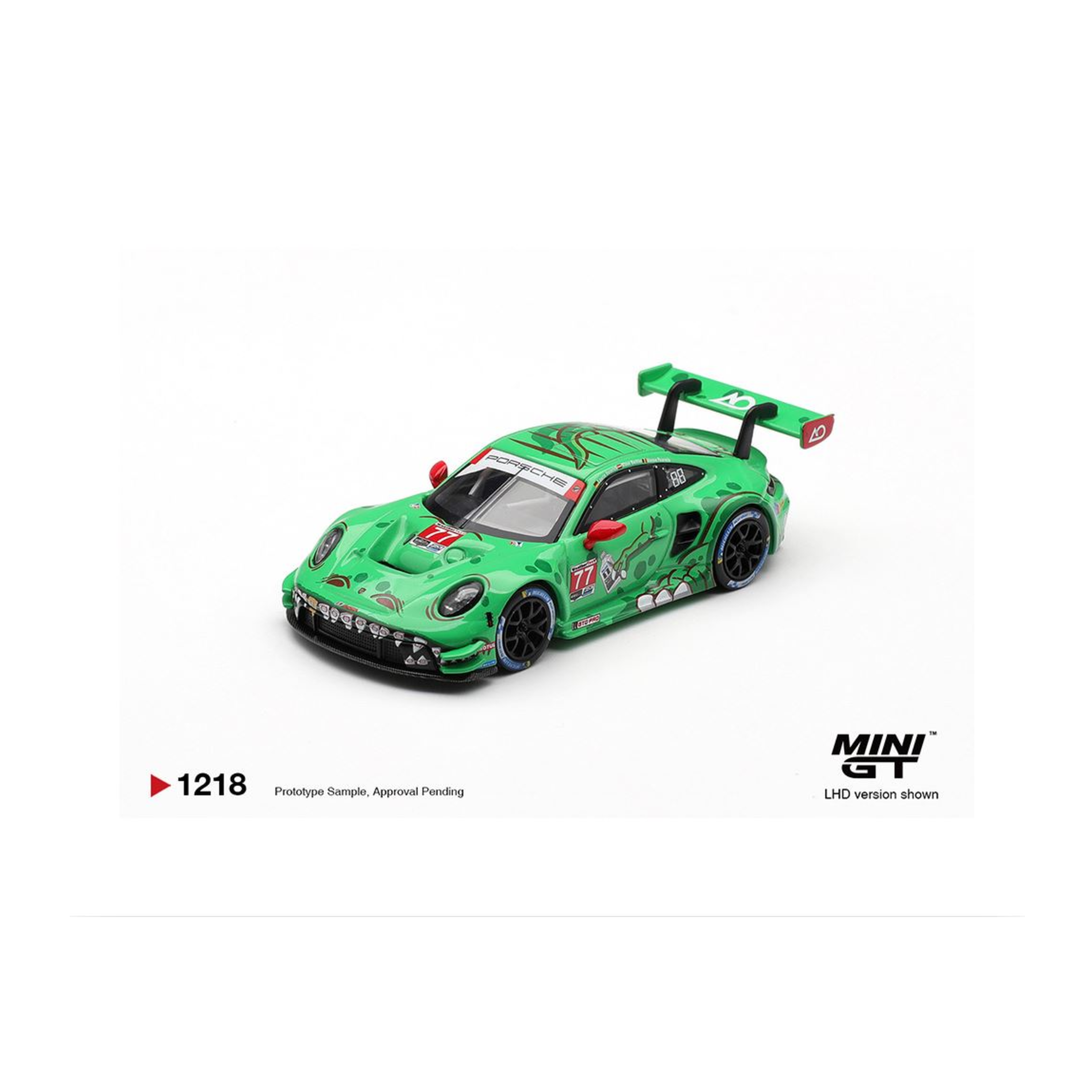 Mini GT Porsche 911 GT3 R (992) #77 Rexy AO Racing 2025 IMSA Sebring 12 Hrs Class Winner (Preorder)