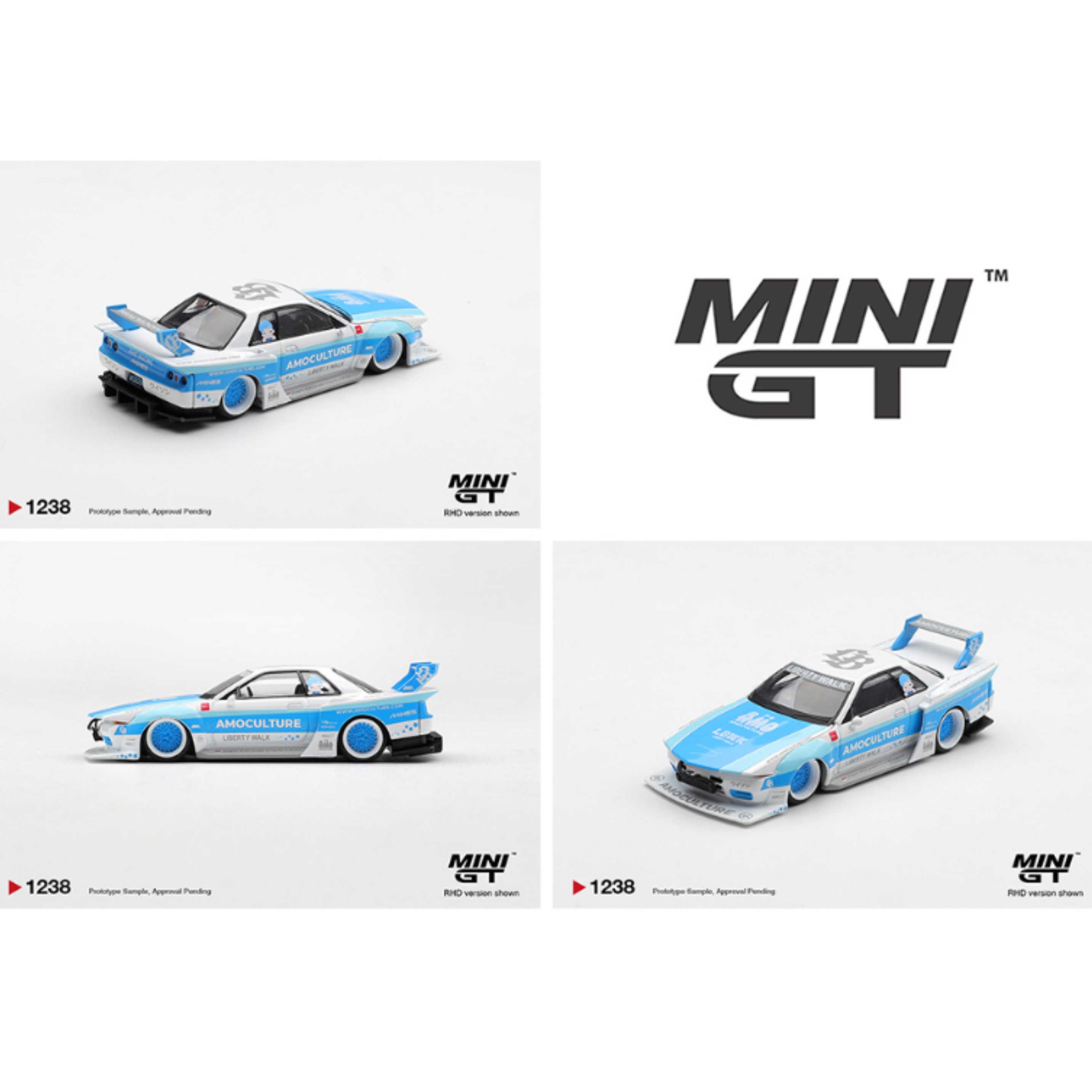 Mini GT Nissan Skyline GT-R (R32) LBWK Kaido Works AMOCULTURE – Limited Edition (Preorder)