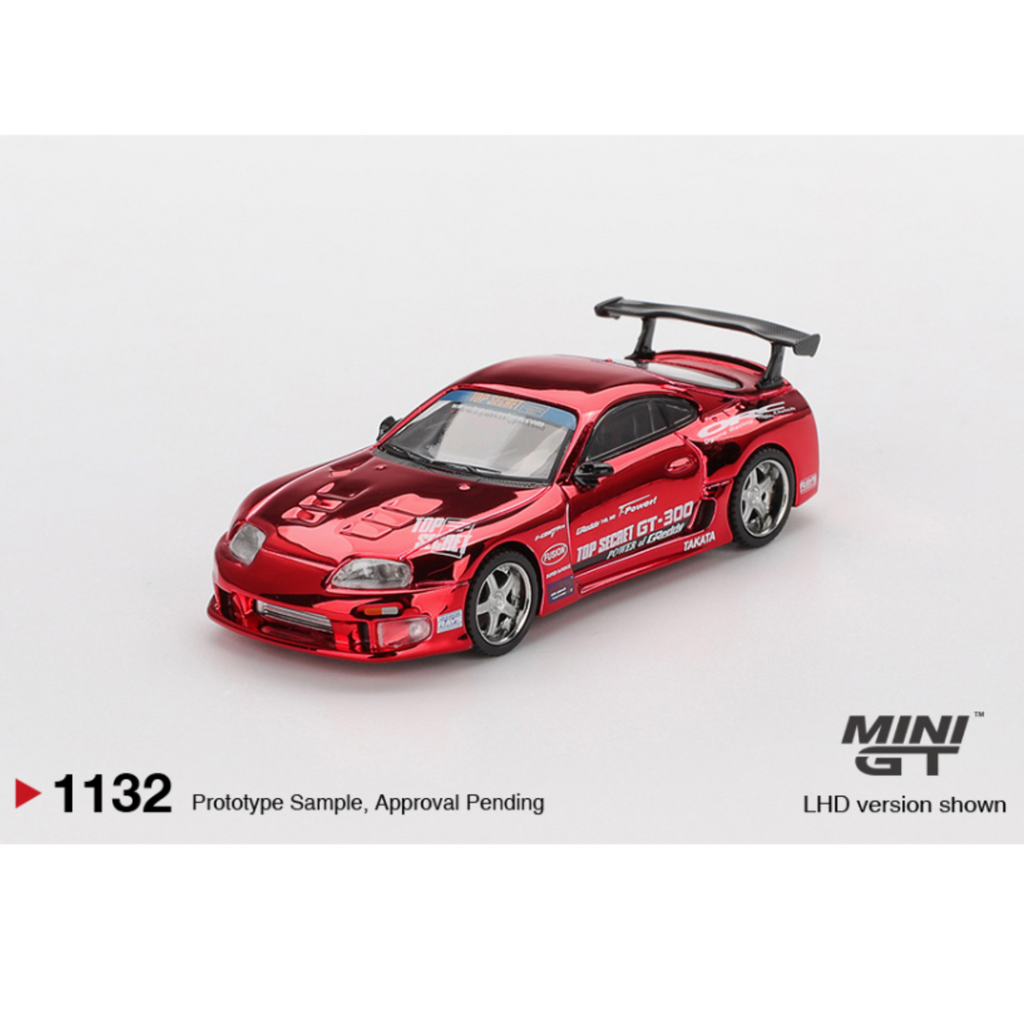 Mini GT Toyota Supra (A80) Top Secret GT-300 Top Secret – Red Chrome- Limited Edition