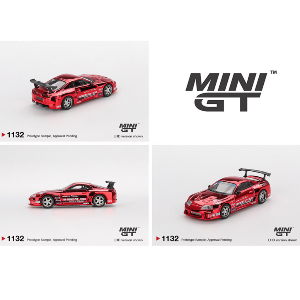 Mini GT Toyota Supra (A80) Top Secret GT-300 Top Secret – Red Chrome- Limited Edition
