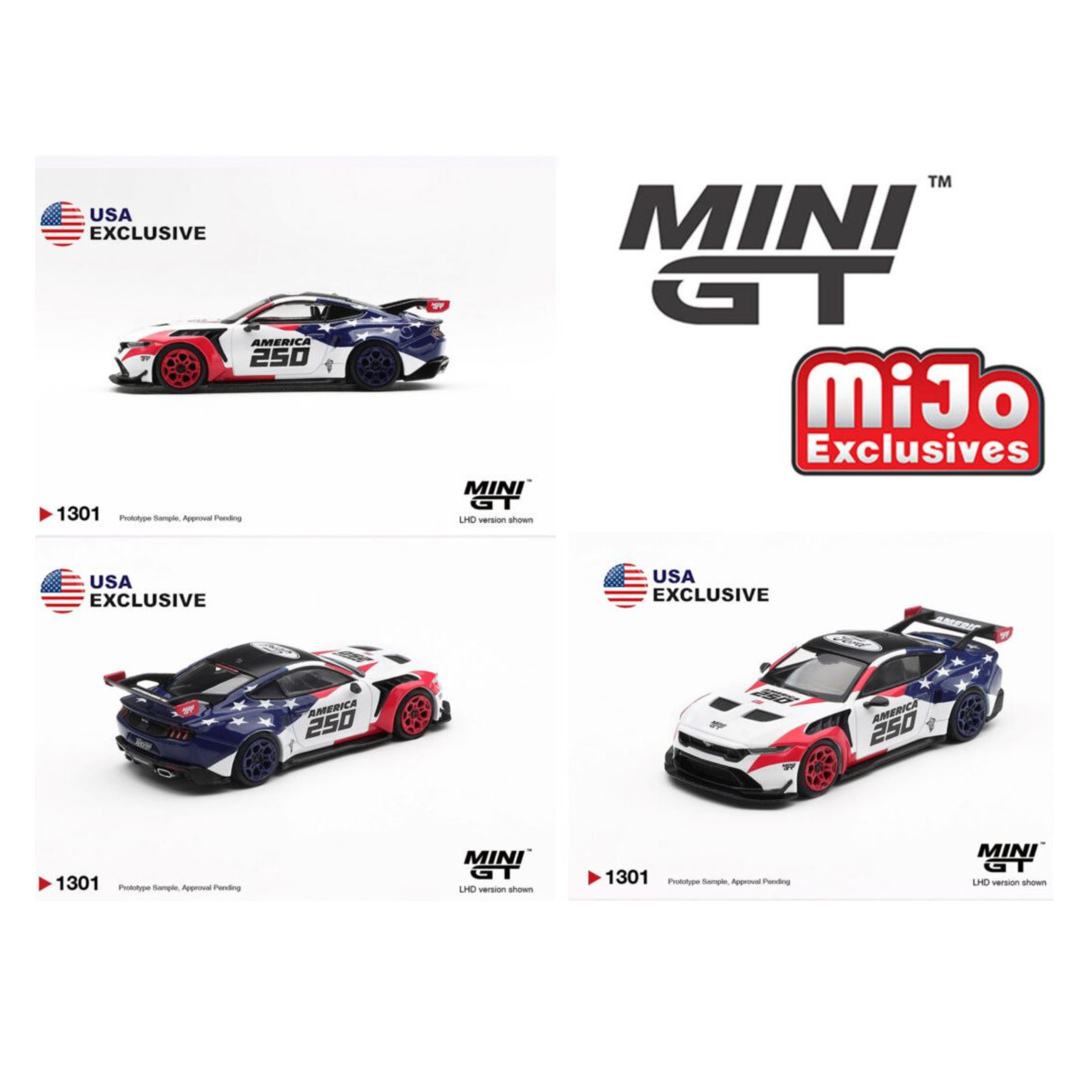 Mini GT Ford Mustang GTD America 250 USA Exclusive LHD- Limited Edition (Preorder)