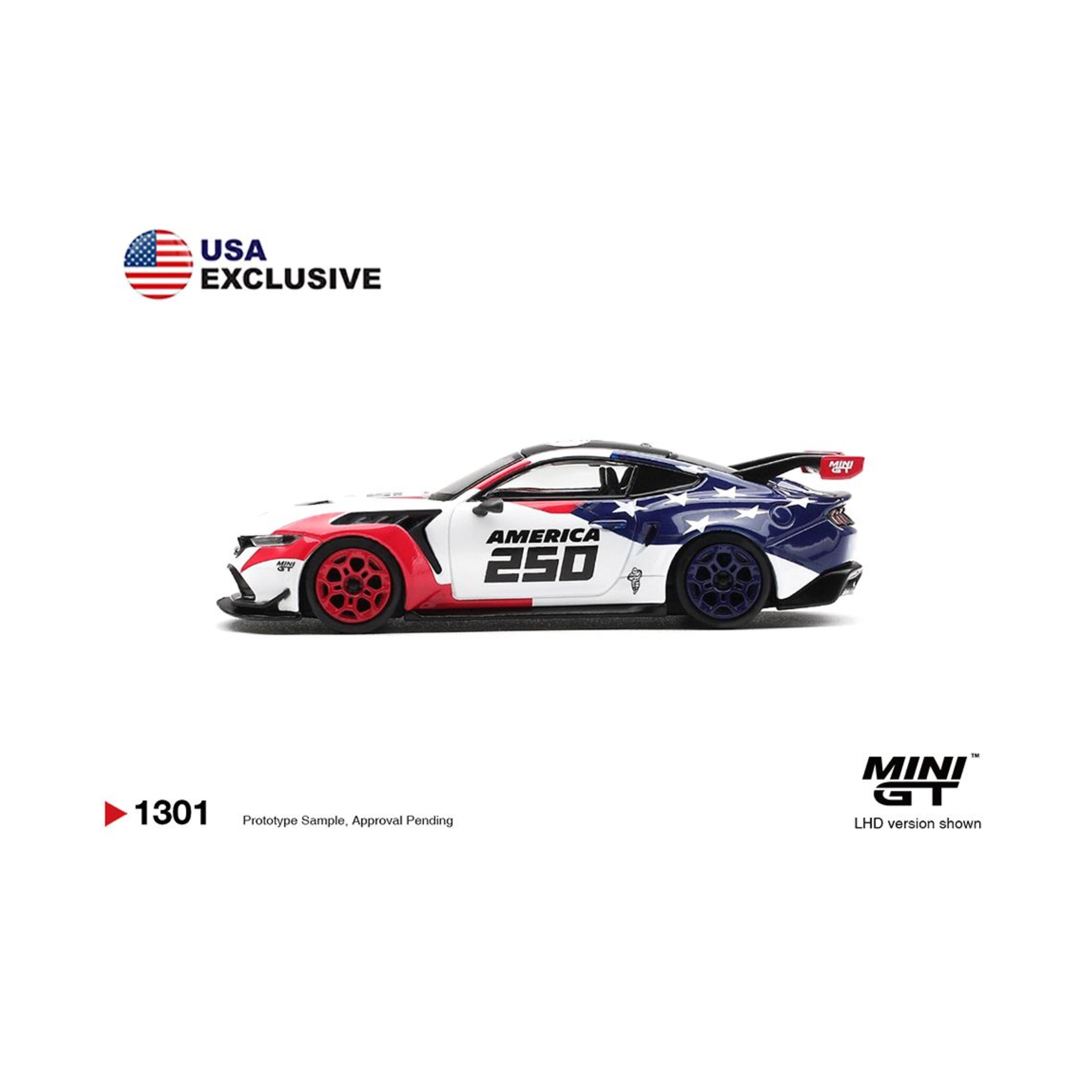 Mini GT Ford Mustang GTD America 250 USA Exclusive LHD- Limited Edition (Preorder)