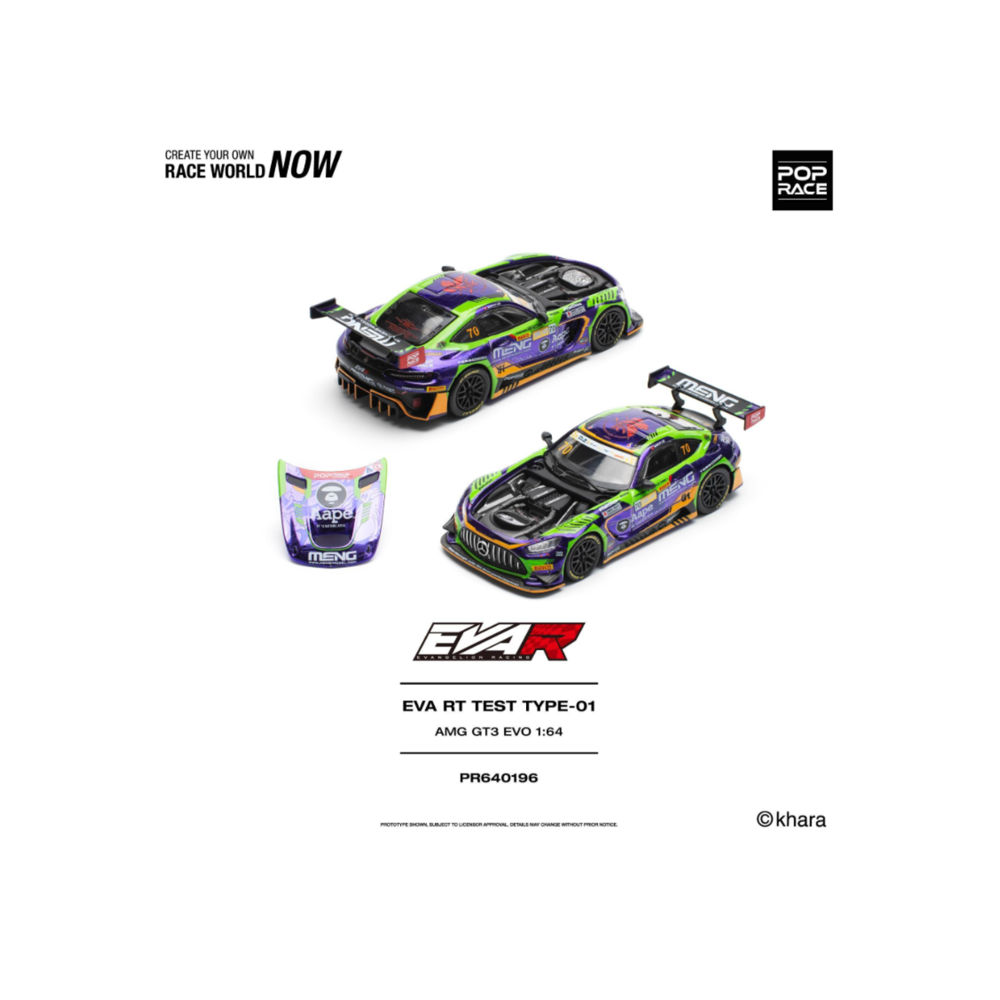 Pop Race EVA RT TEST TYPE-01 AMG GT3 EVO - Macau GP 2023 PR640196 (Preorder)