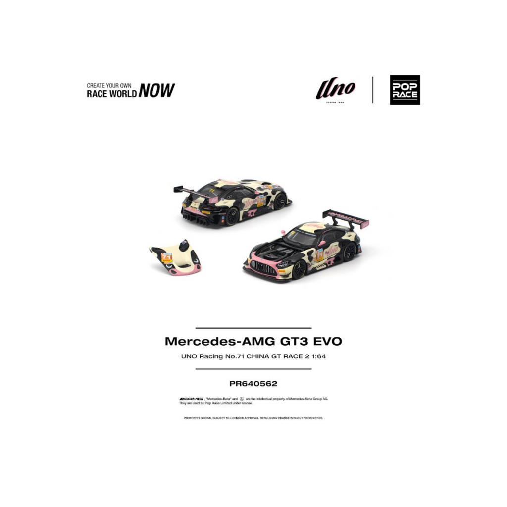 Pop Race Mercedes-AMG GT3 EVO UNO Racing No.71 China GT Race 2 "Mumu" (Preorder)