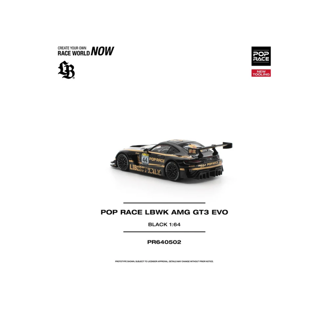 Pop Race - Pop Race LBWK AMG GT3 EVO - Black PR640502 (Preorder)