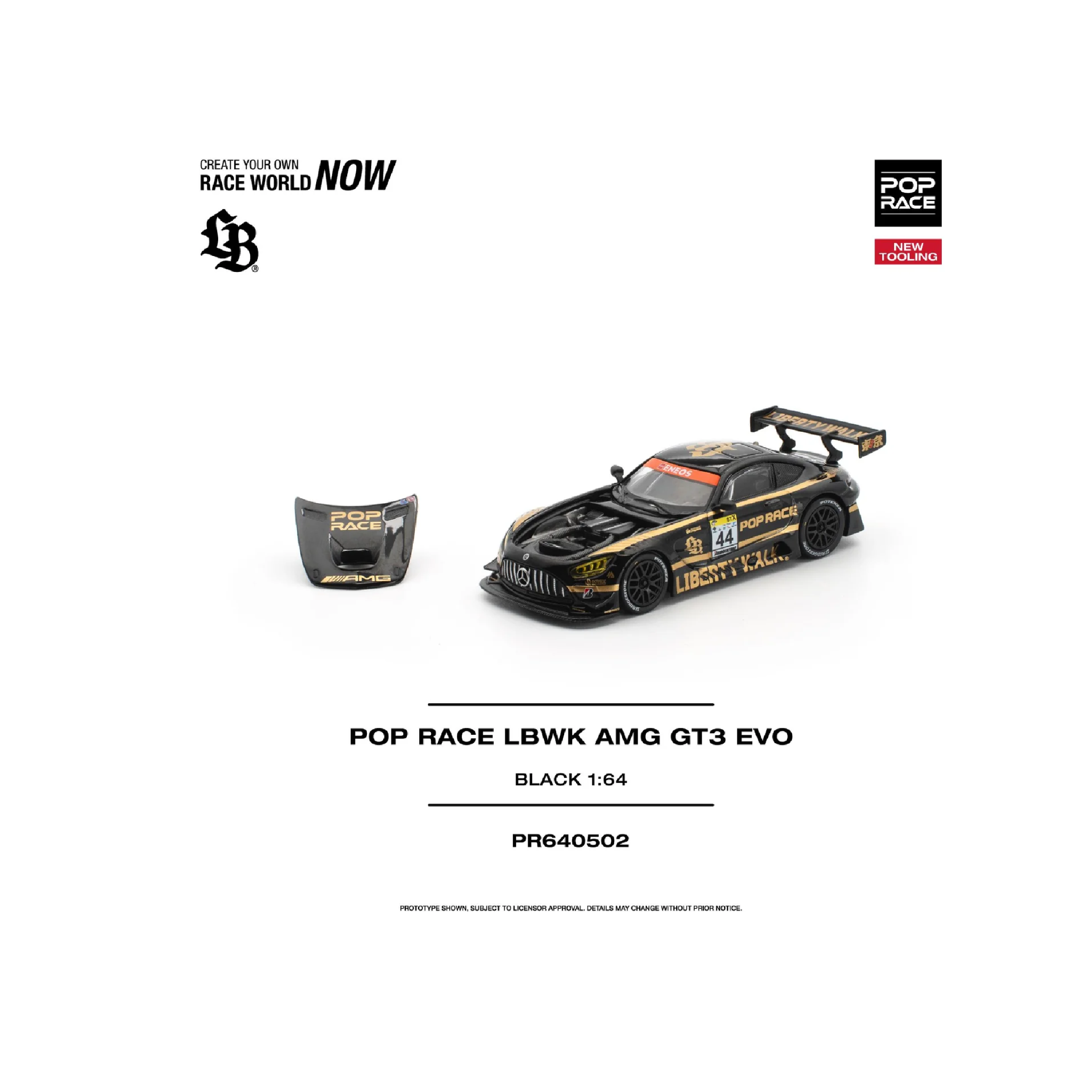 Pop Race - Pop Race LBWK AMG GT3 EVO - Black PR640502 (Preorder)