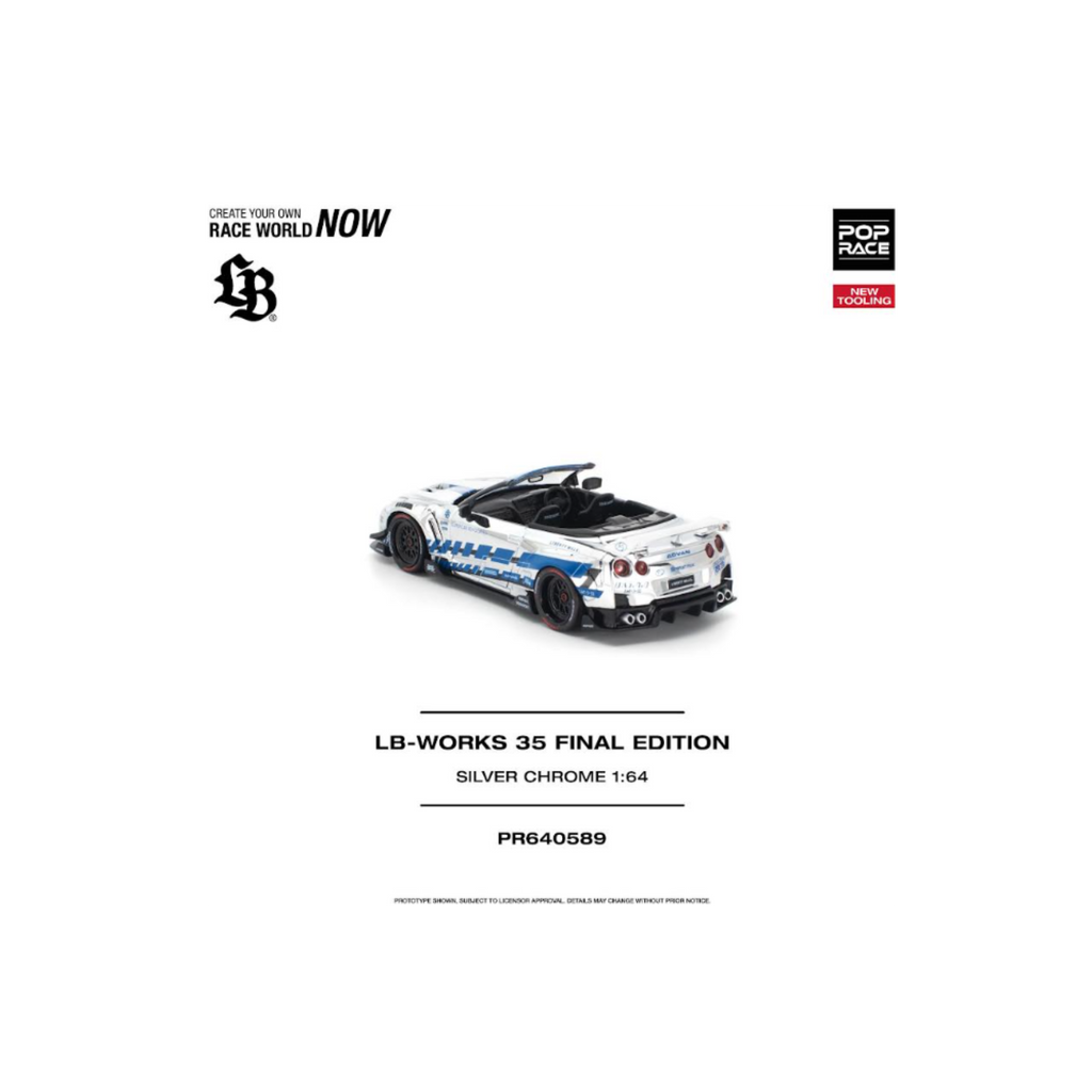Pop Race LB-WORKS 35GT-R Final Edition  - Silver Chrome - PR640589 (Preorder)