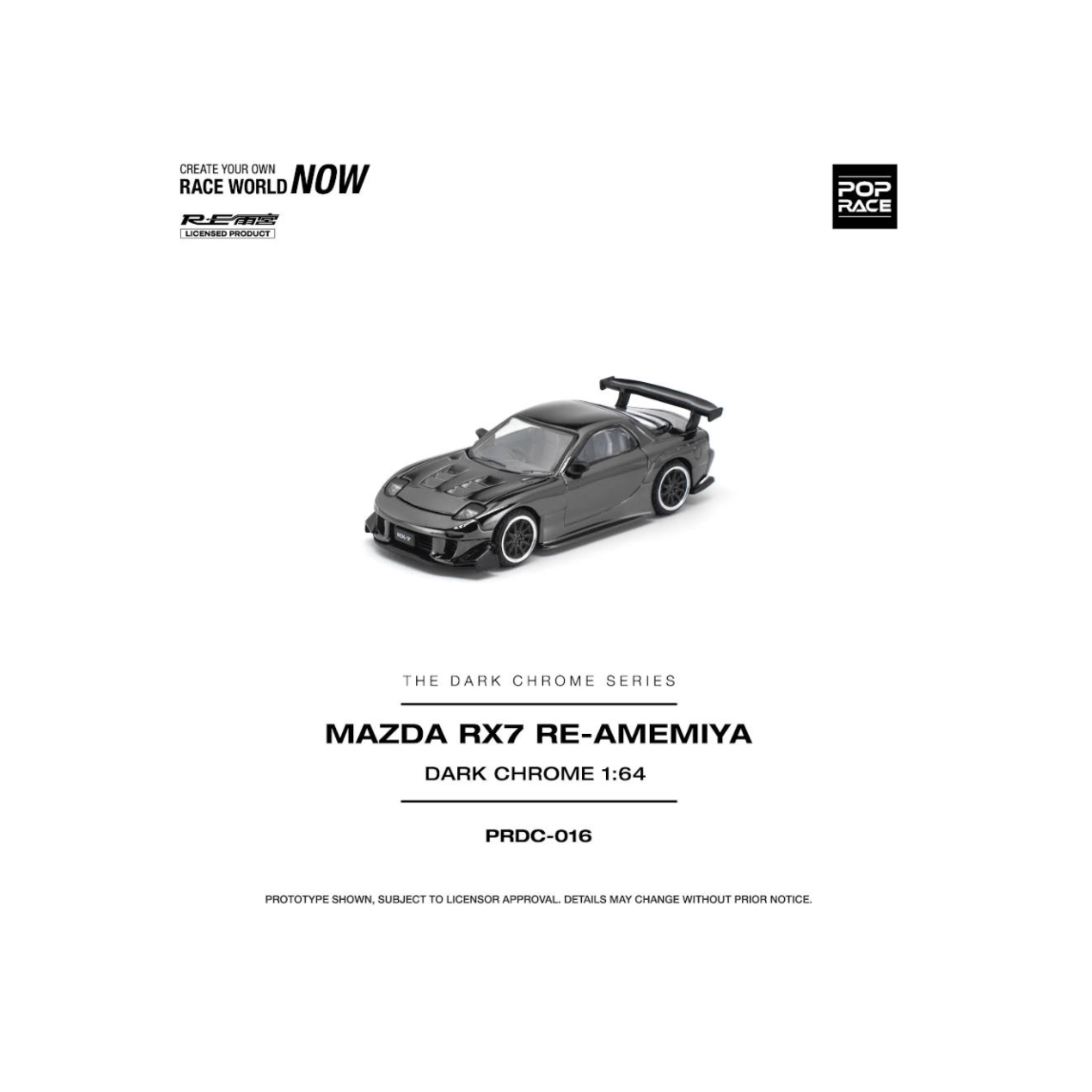 Pop Race Mazda RX-7 Re-Amemiya - Dark Chrome (Preorder)