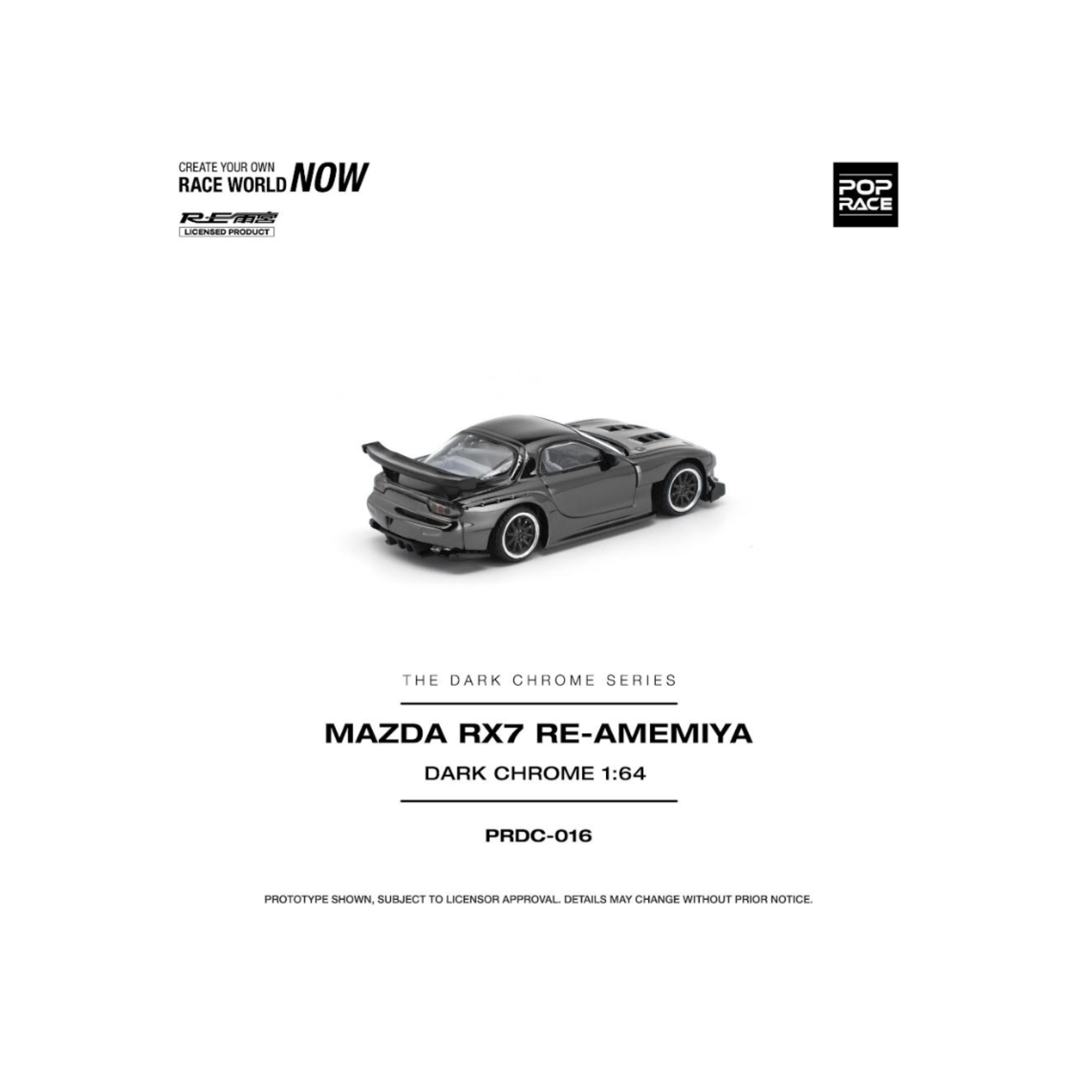 Pop Race Mazda RX-7 Re-Amemiya - Dark Chrome (Preorder)