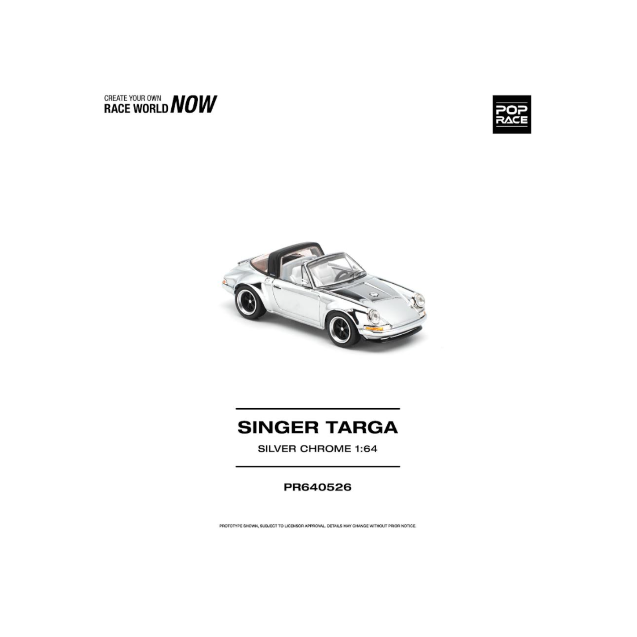 Pop Race Singer Targa - Silver Chrome (Preorder)