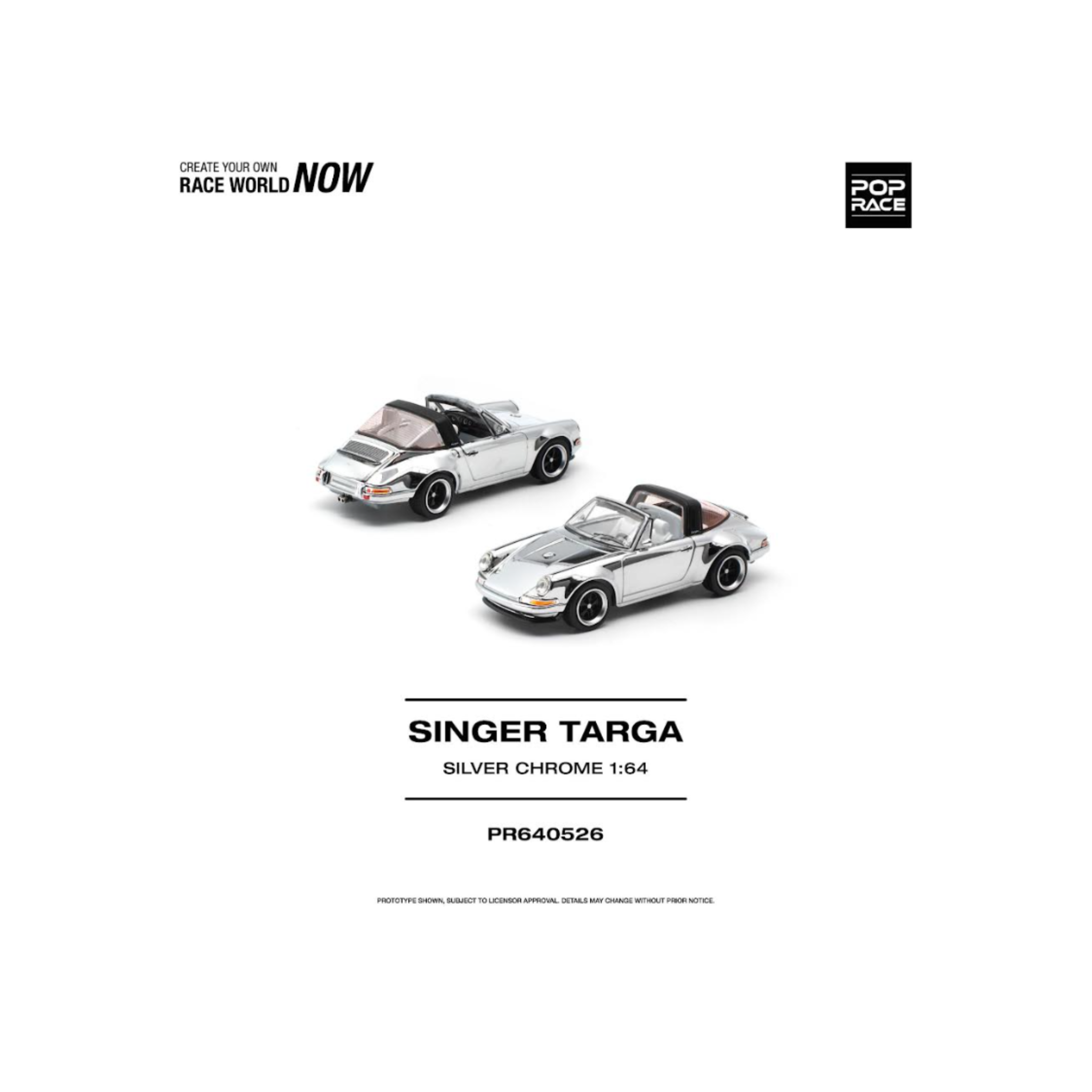 Pop Race Singer Targa - Silver Chrome (Preorder)