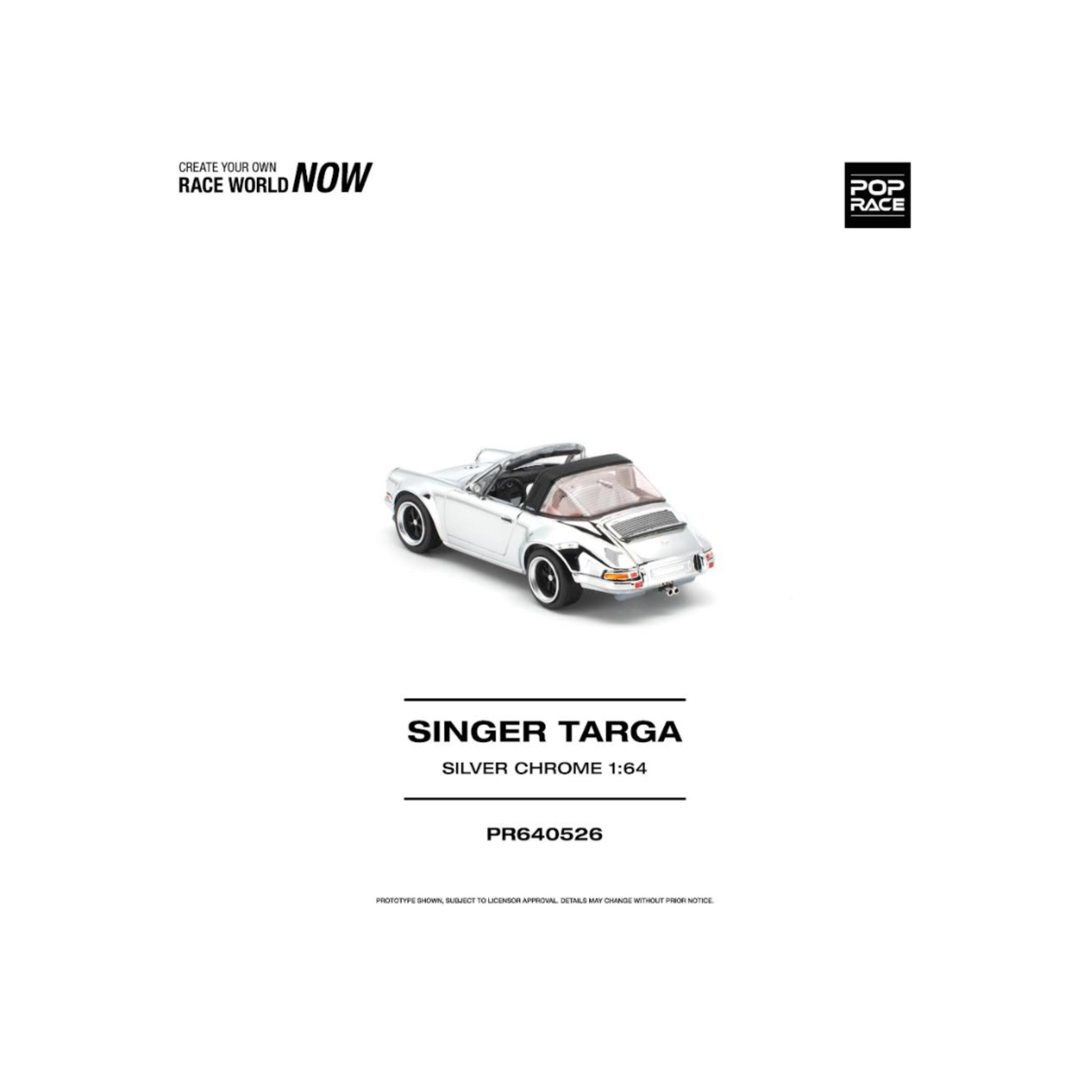 Pop Race Singer Targa - Silver Chrome (Preorder)