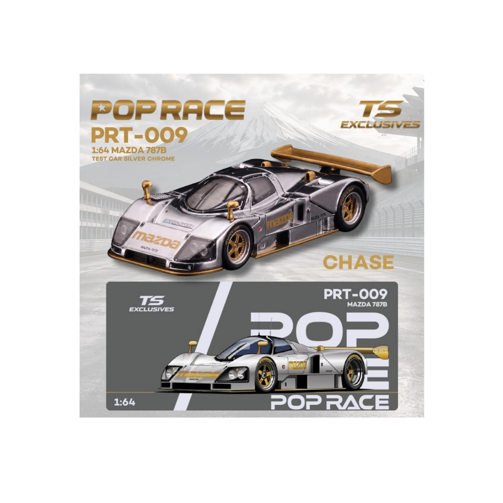 Pop Race x TS Exclusives MAZDA 787B Test Car Silver Chrome (Preorder)