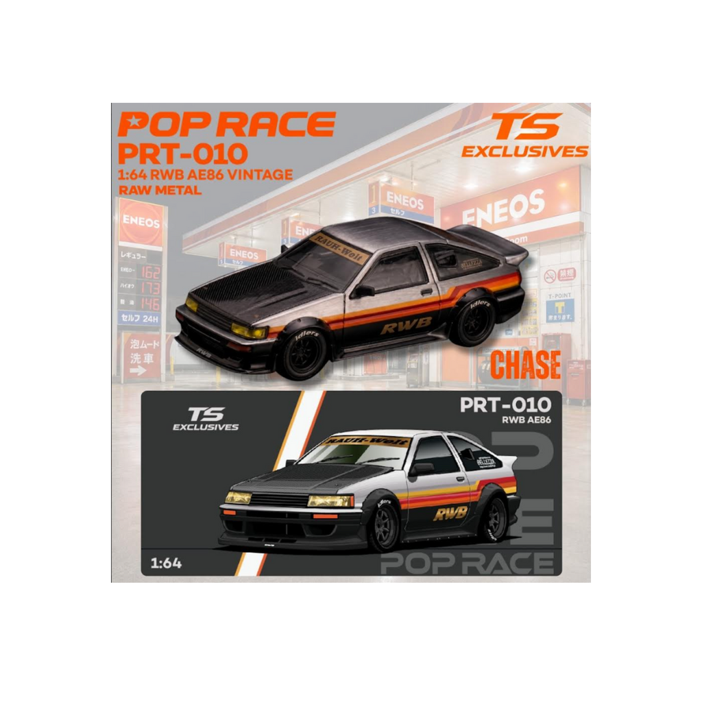 Pop Race x TS Exclusives RWB AE86 Vintage Red Chrome (Preorder)